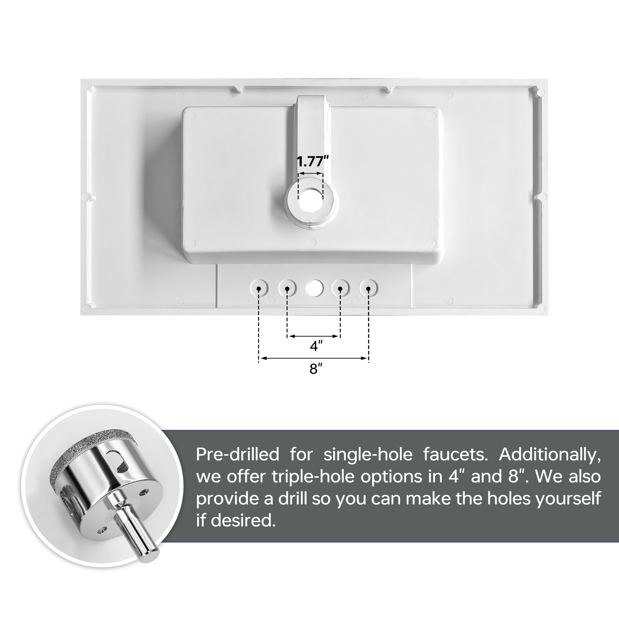 DELUXE LIVING V24030KD-36WT Bath-Vanity-Combo - View #12