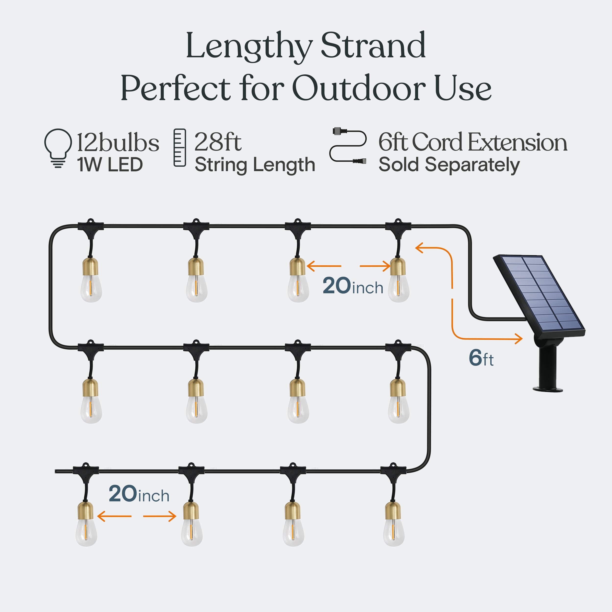 Brightech GLW-SLR-HG-WW Patio-String-Lights - View #6