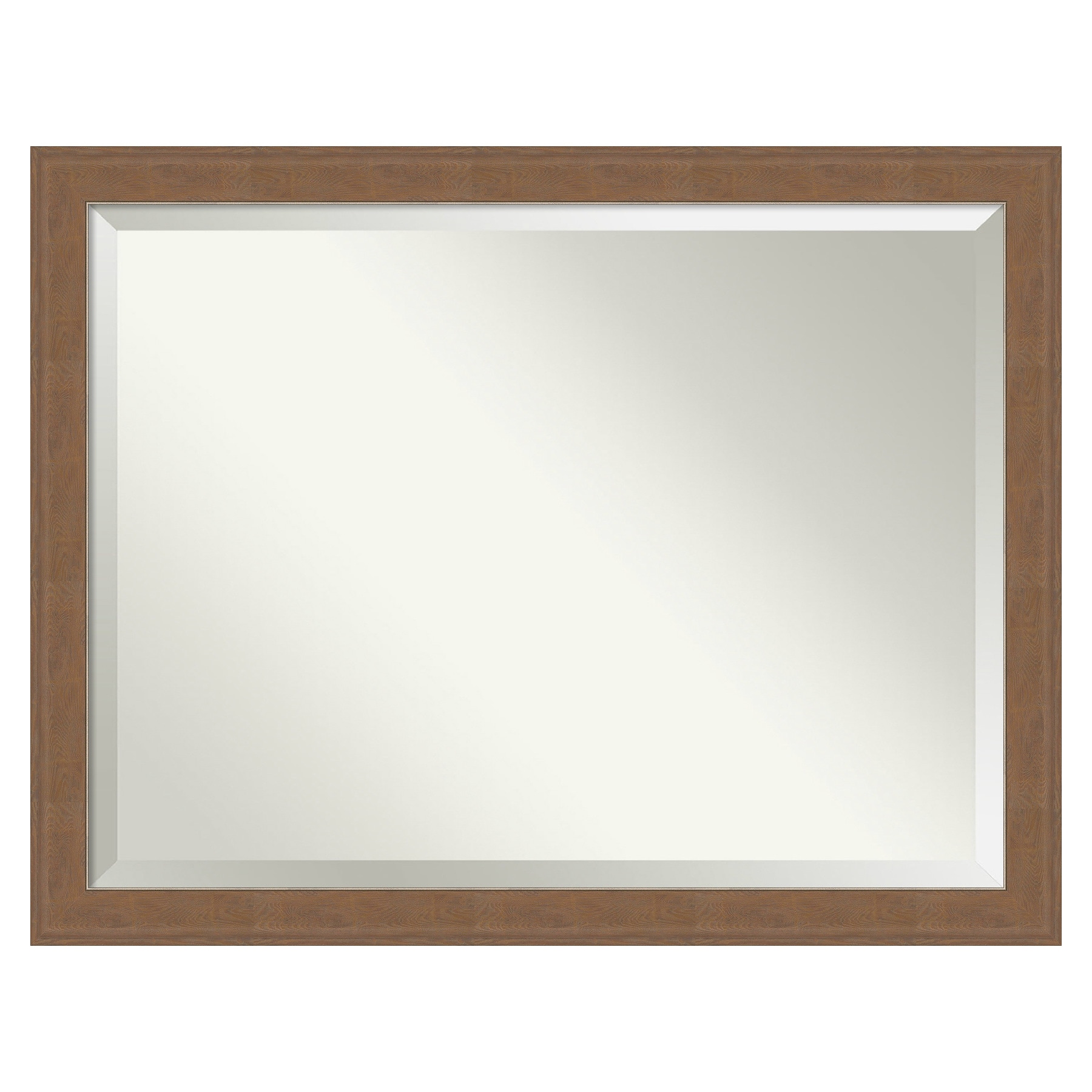 Amanti Art DSW4961020 Alta 44.5-in x 34.5-in Polished Rectangle Bathroom Vanity Mirror ( Distressed Brown )