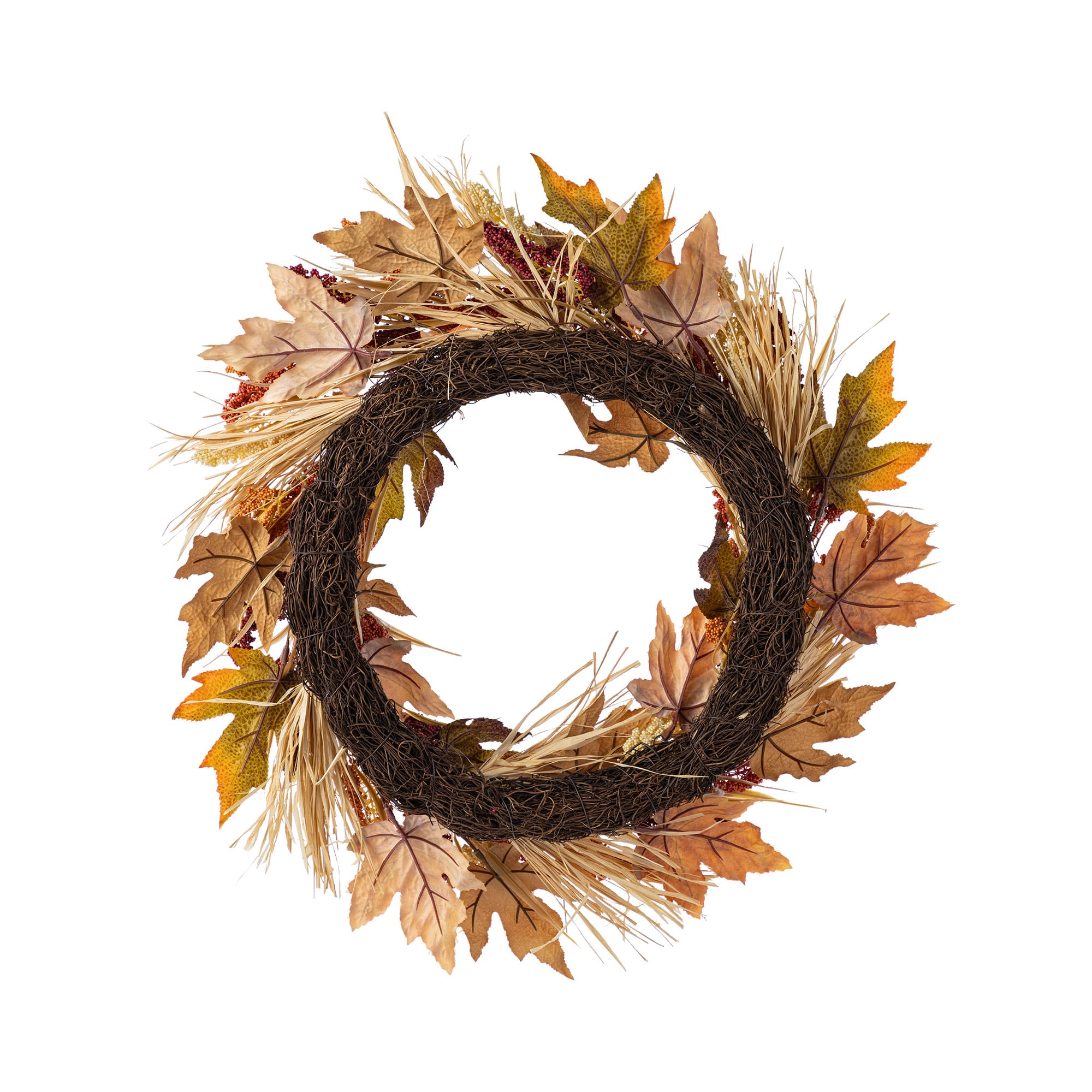 Glitzhome 2019500018 Artificial-Thanksgiving-Wreaths - View #2
