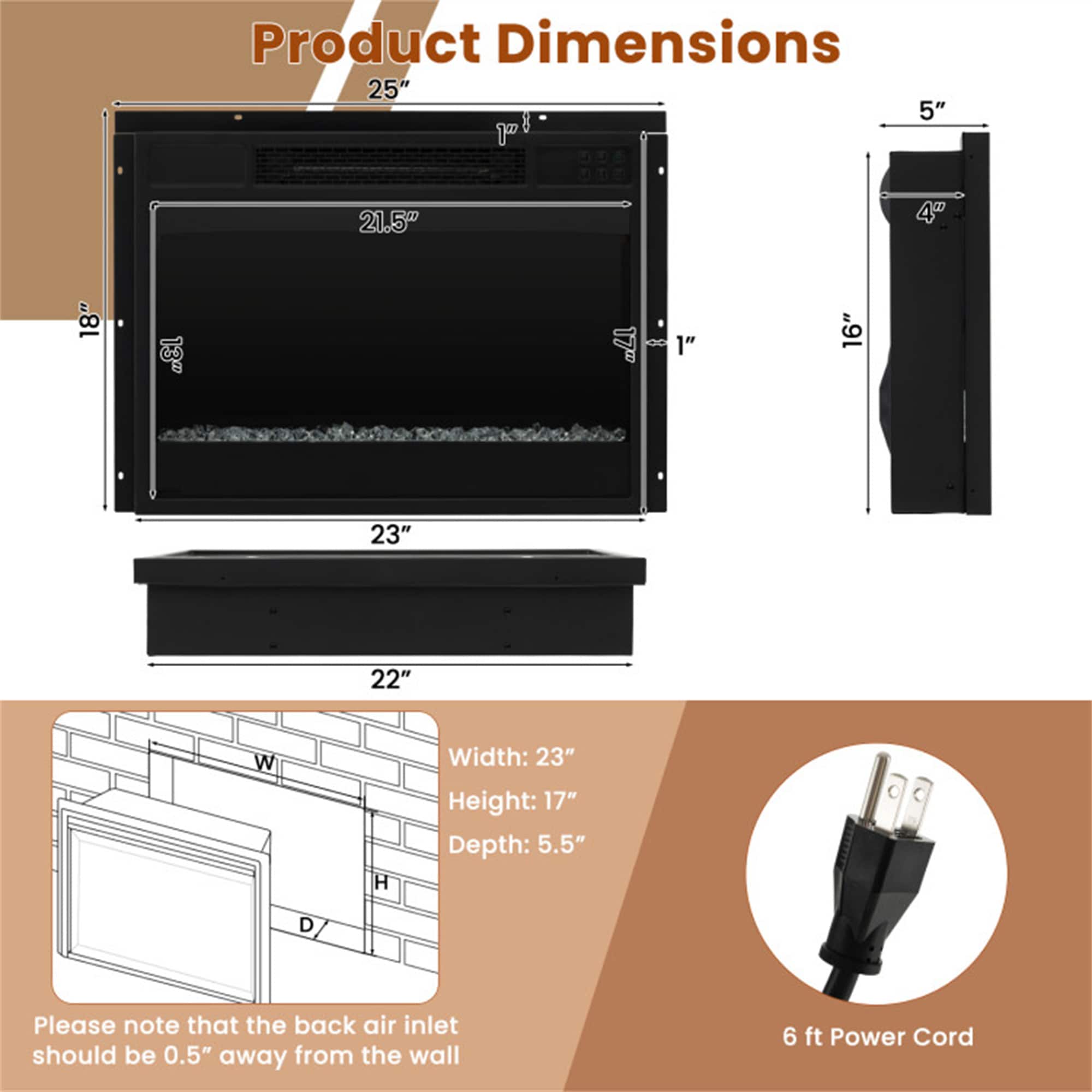 BABOOM BOM-357US-BK-CO Electric-Fireplaces - View #4