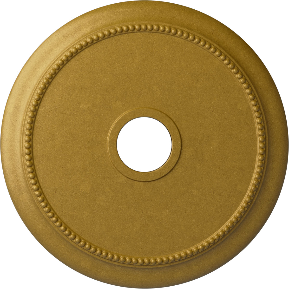Ekena Millwork CM24CRPGS Crendon 24.125-in W x 24.125-in L Painted Pharaohs Gold Polyurethane Whole Ceiling Medallion