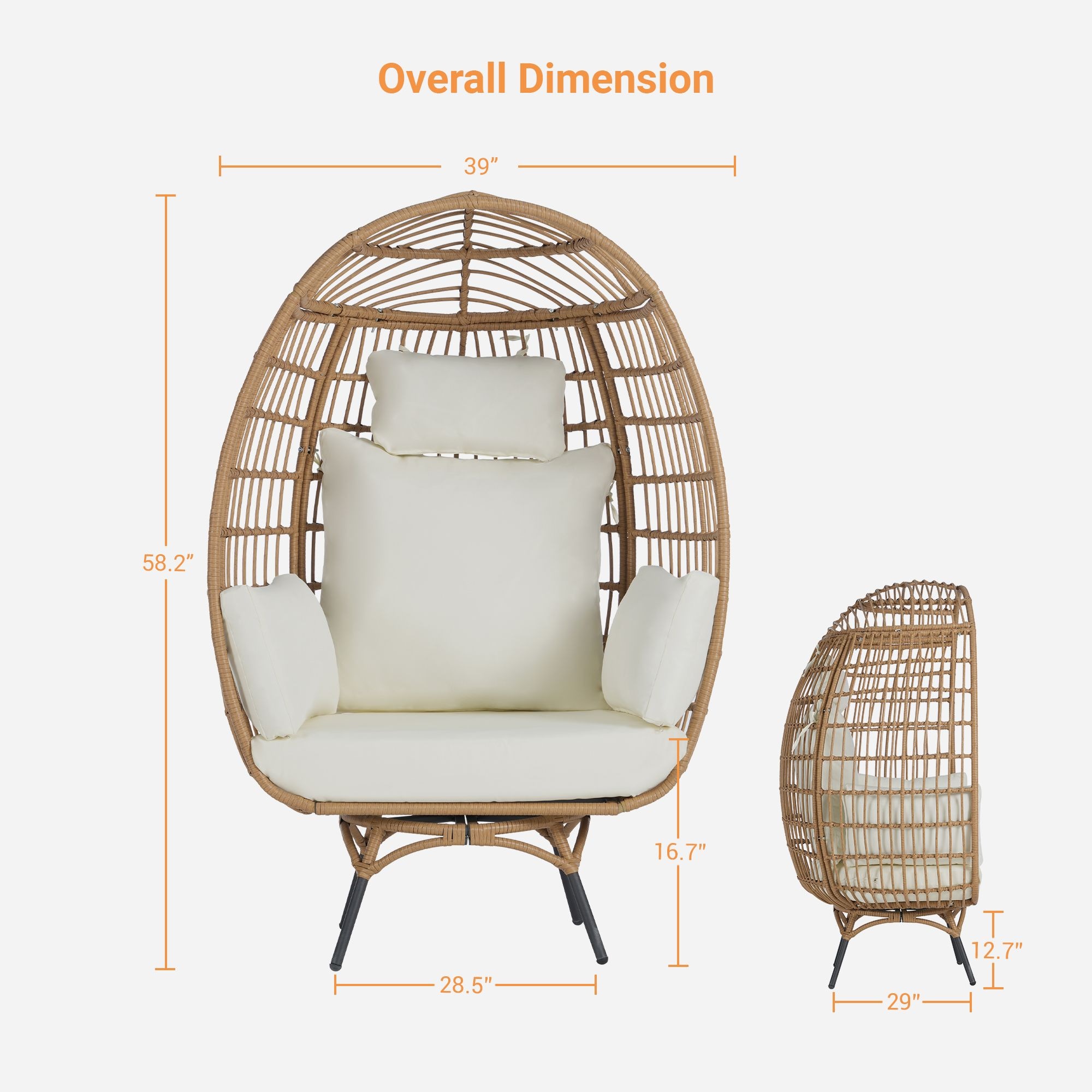 SANSTAR L-RJDC61BE-AD Patio-Conversation-Sets - View #2