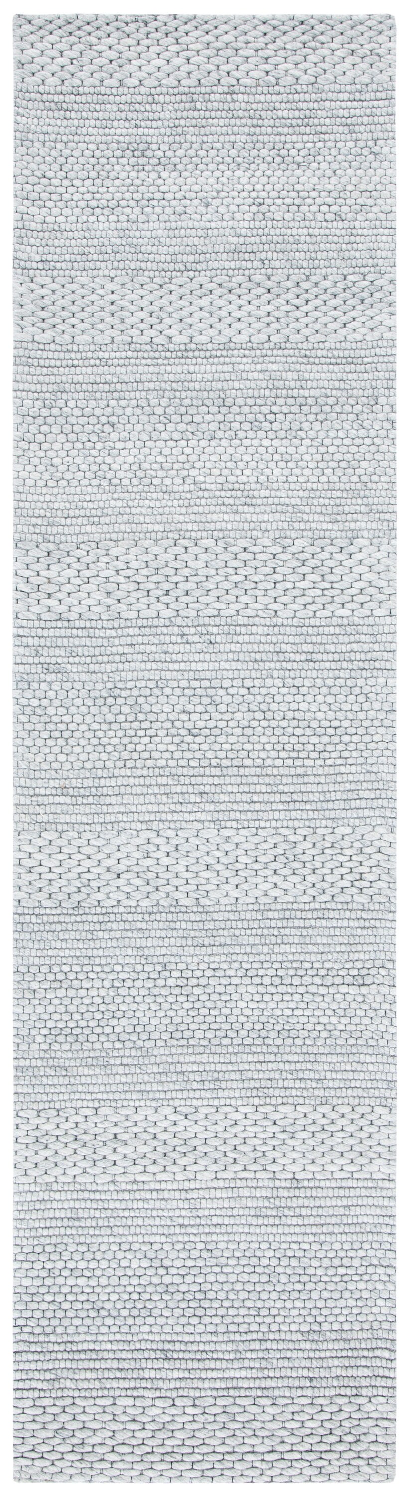 Safavieh MRB556G-29 Marbella Annabella 2 x 9 (ft) Loomed Wool Silver/Gray Rectangular Indoor Abstract Farmhouse/Cottage Runner rug