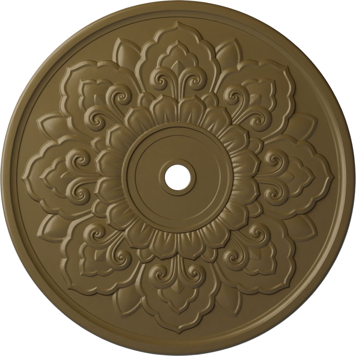 Ekena Millwork CM50LOMMF Lorry 51-in W x 51-in L Painted Mississippi Mud Polyurethane Whole Ceiling Medallion