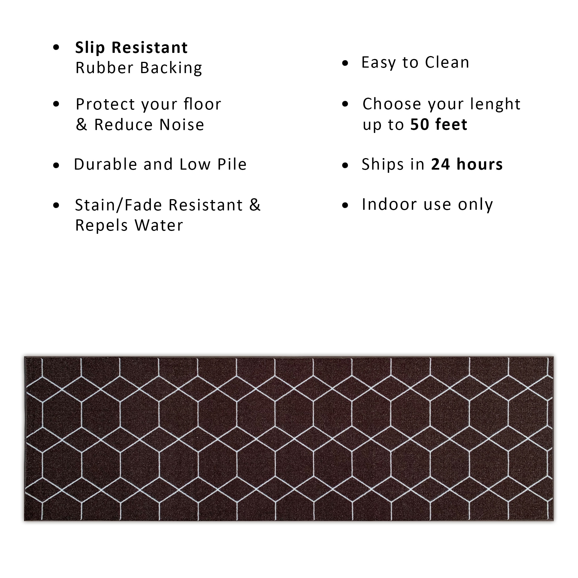 Playa Rug HEXBROWN-26X16 rugs - View #2