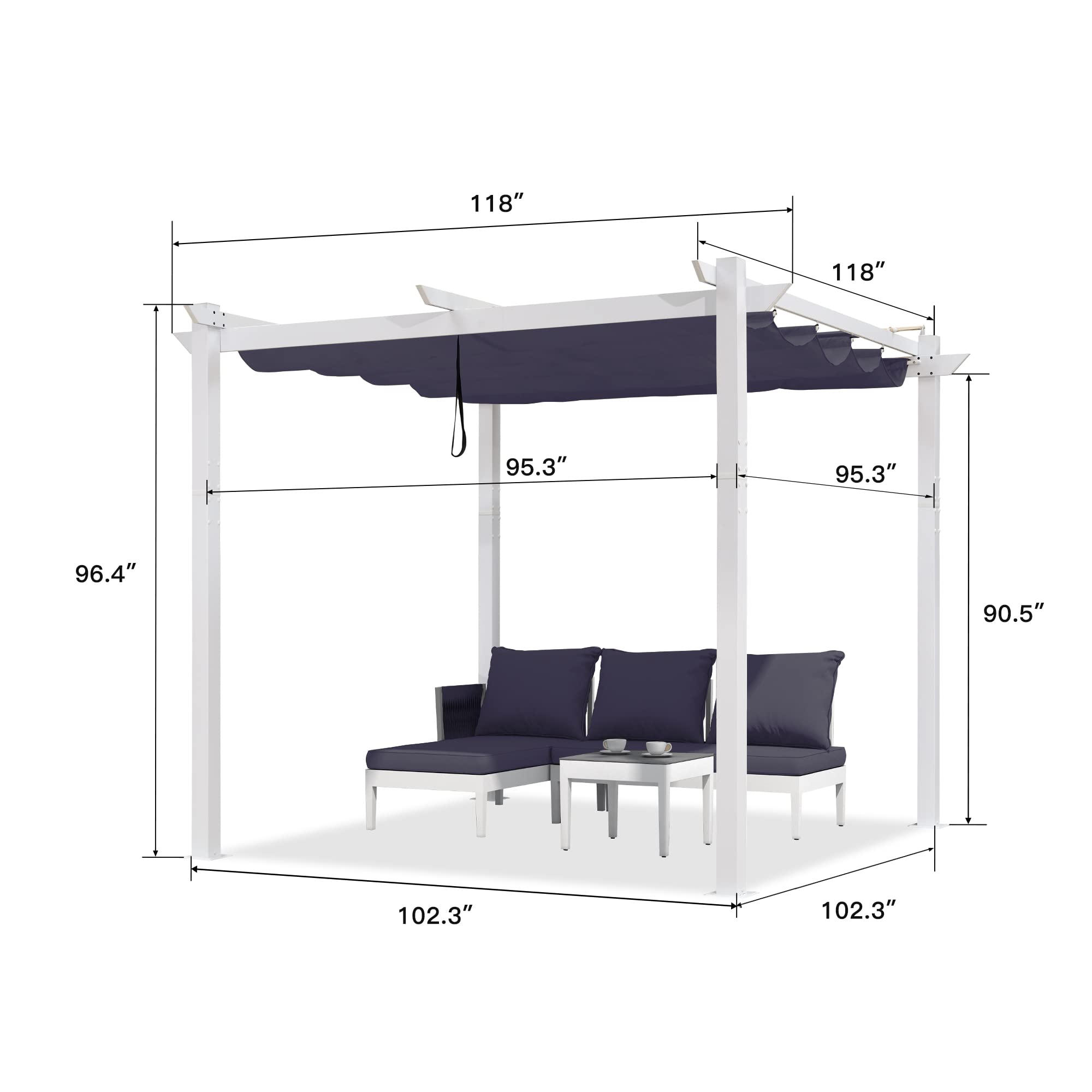 PURPLE LEAF LS05-PRG-BS1010-NB Pergolas-2 - View #9