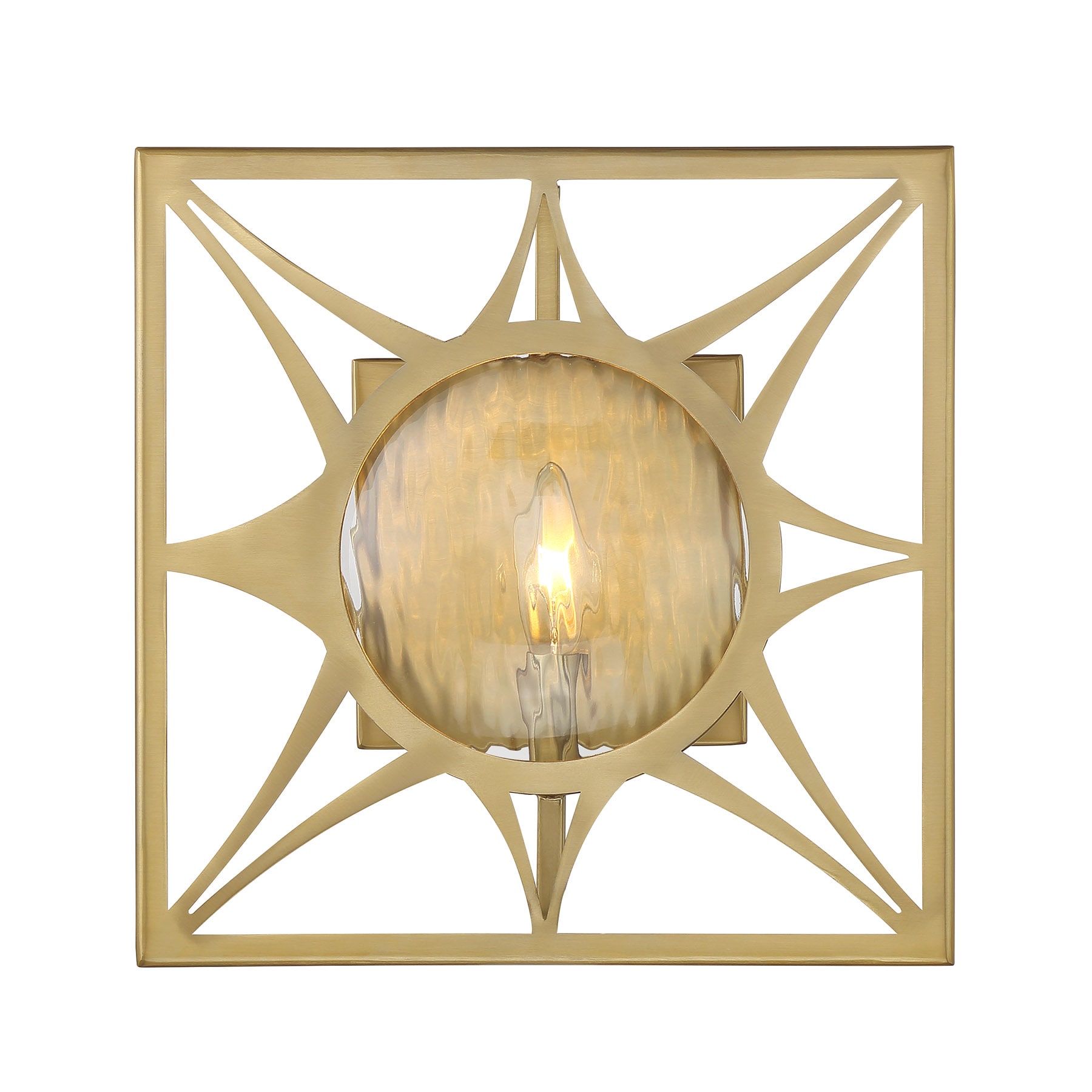 Savoy House Balfour 12-in W 1 -Light Antique Brass Transitional Hardwired Damp rated Wall Sconce