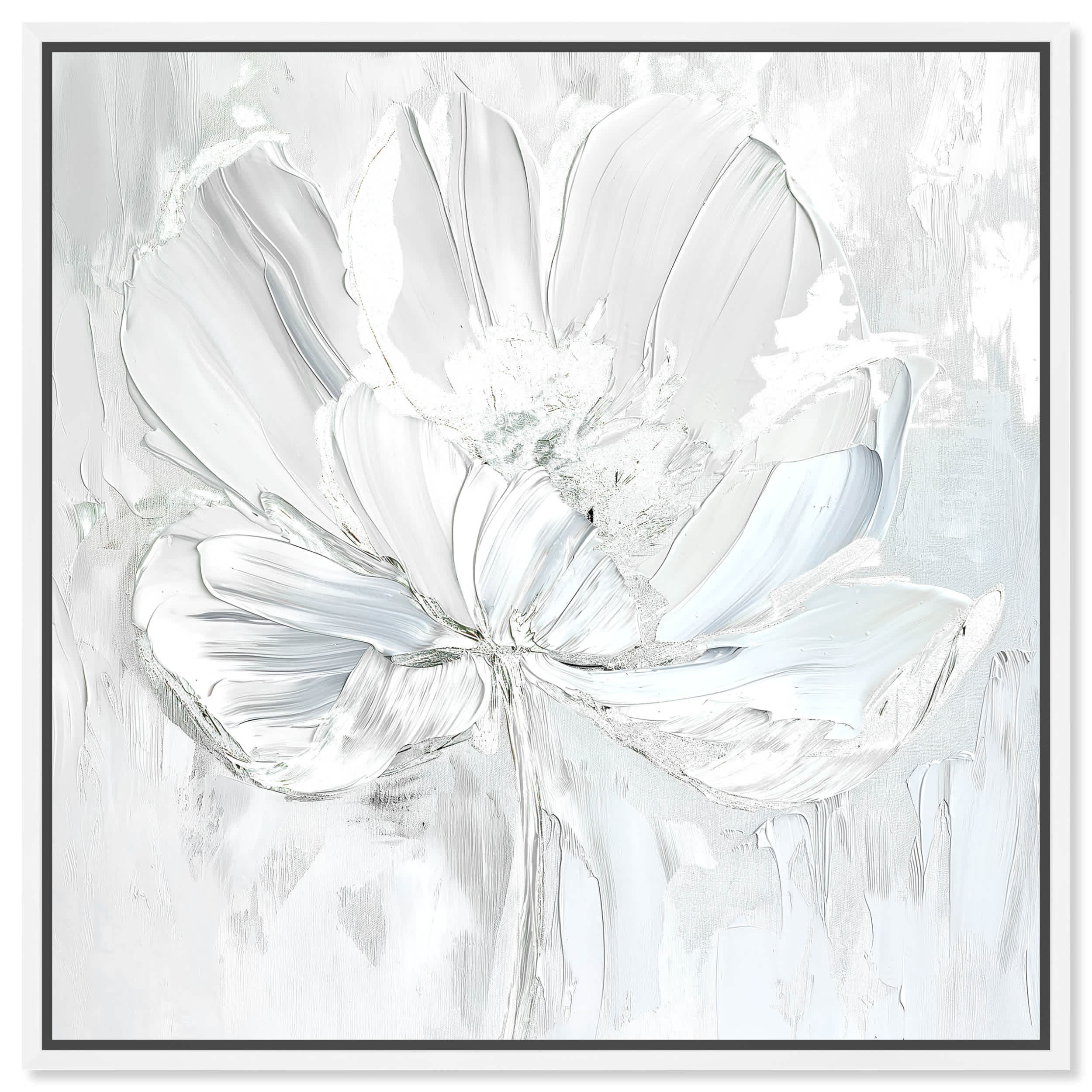 Art Remedy 005710600PN6R7W Magnolia II Glam Print by  White Frame 16 x 16