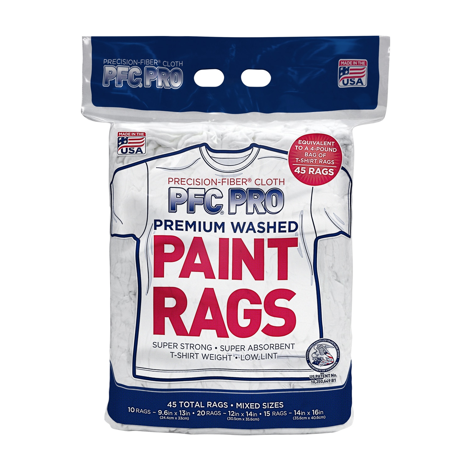 Pro-Clean Basics A99604 Recycled Cloth Rags, 4 lb. Bag, Colored