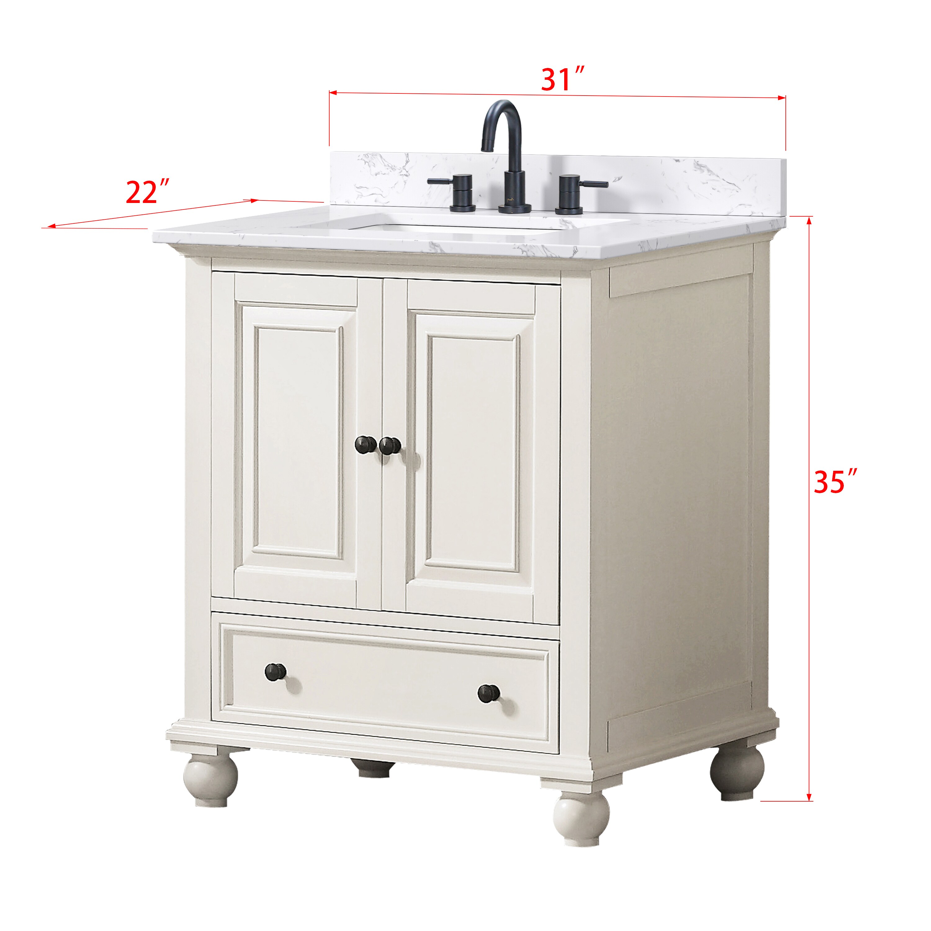 Avanity THOMPSON-VS31-FW-E Bath-Vanity-Combo - View #3