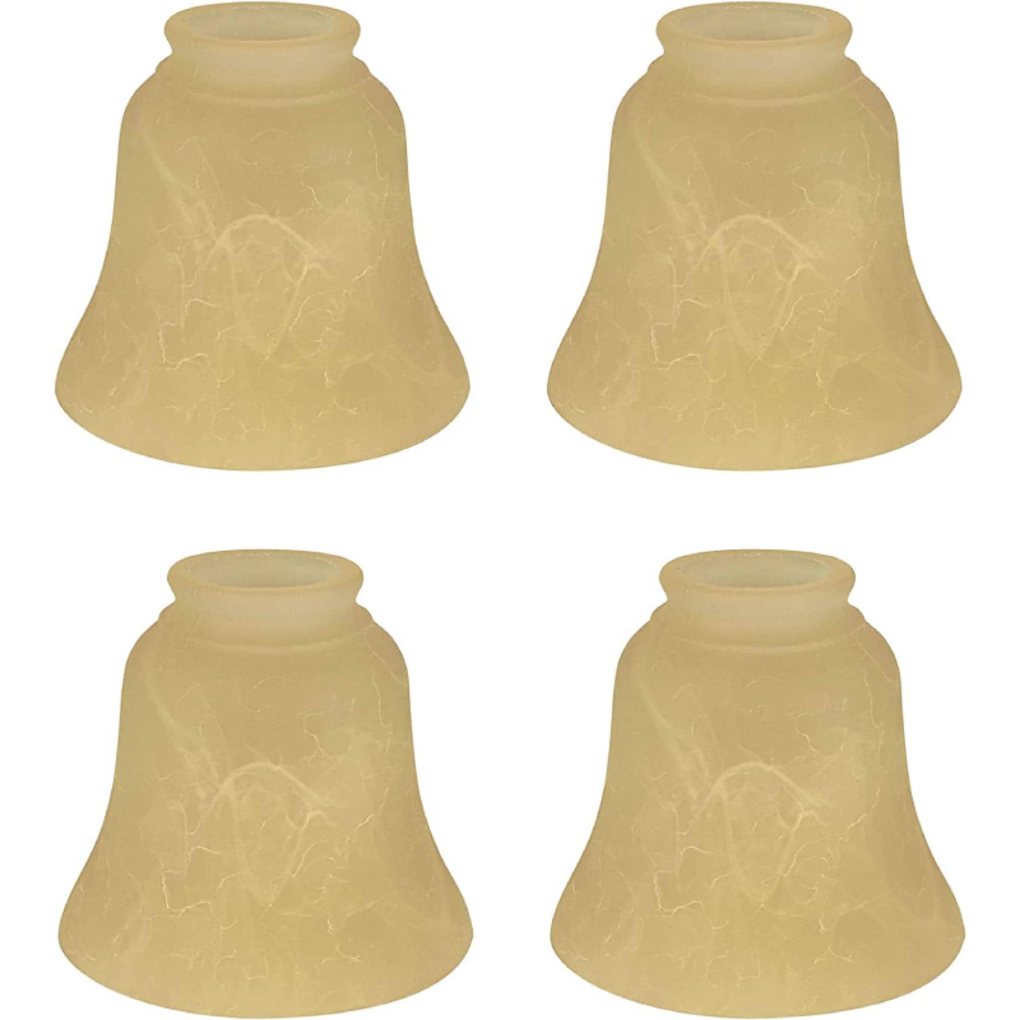 Aspen Creative Corporation 23109-4 4.625-in x 4.25-in Bell Amber Amber Ceiling fan light shade with 2-1/8-in Fitter (Setscrew Fitter)