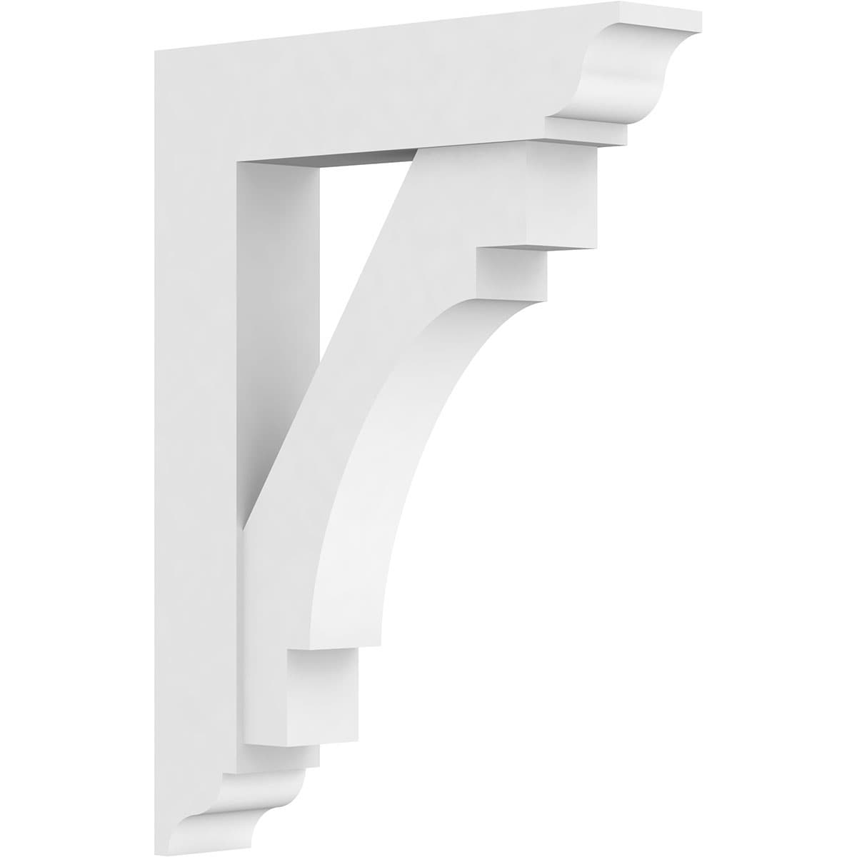 Ekena Millwork BKTP03X18X24MRC01 Standard MercedGrade 3-in x 18-in x 24-in Off-white PVC Standard bracket