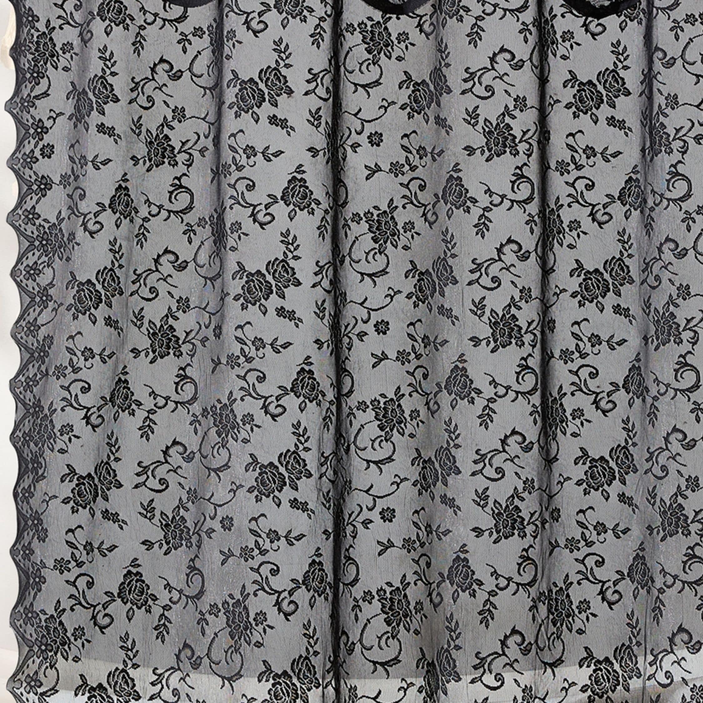 HLC.me HRPR-SHWR-84-BLK Shower-Curtains-Liners - View #4