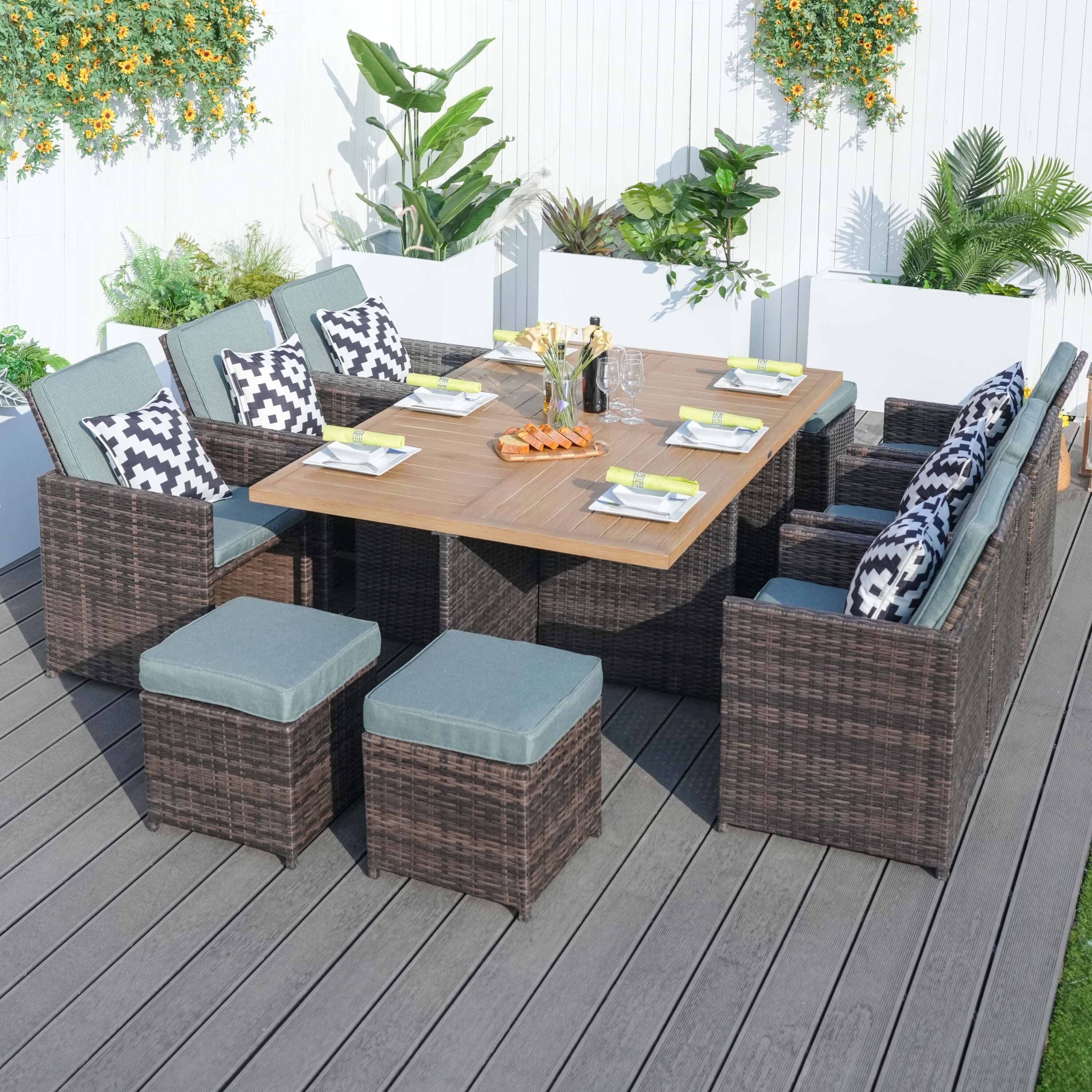 Direct Wicker DWD-3234BRA-CE Patio-Dining-Sets - View #5