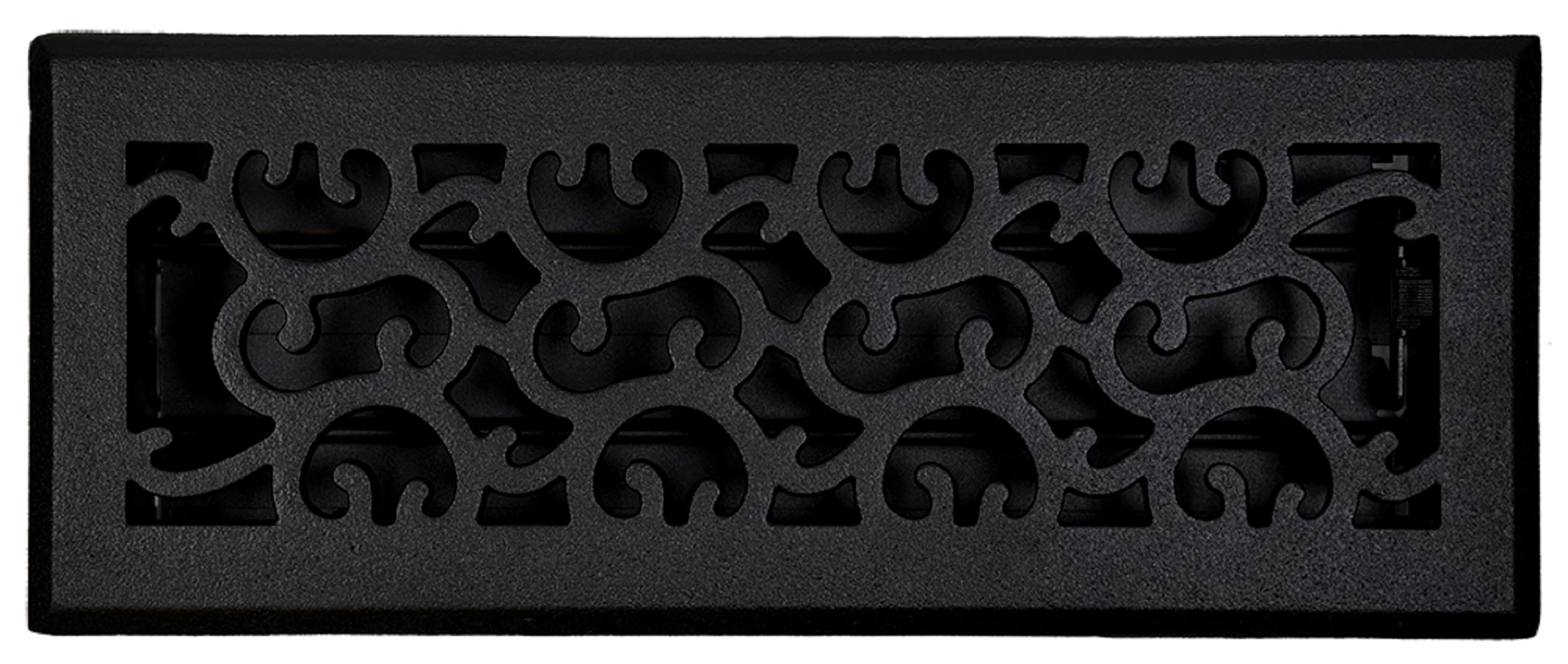Accord AMFRCBC412 4-in x 12-in 1-way Cast iron Black Floor Register