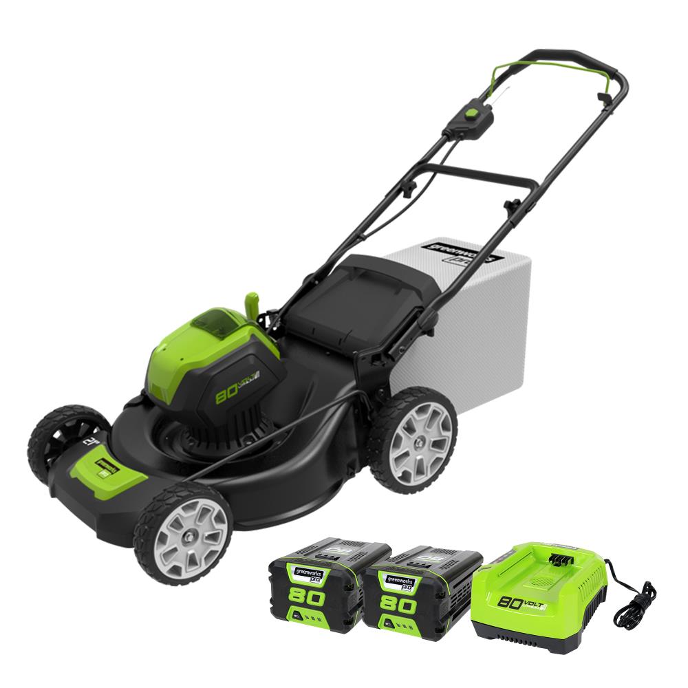 Greenworks Pro 80Volt Max Brushless 21in Push Cordless Electric Lawn