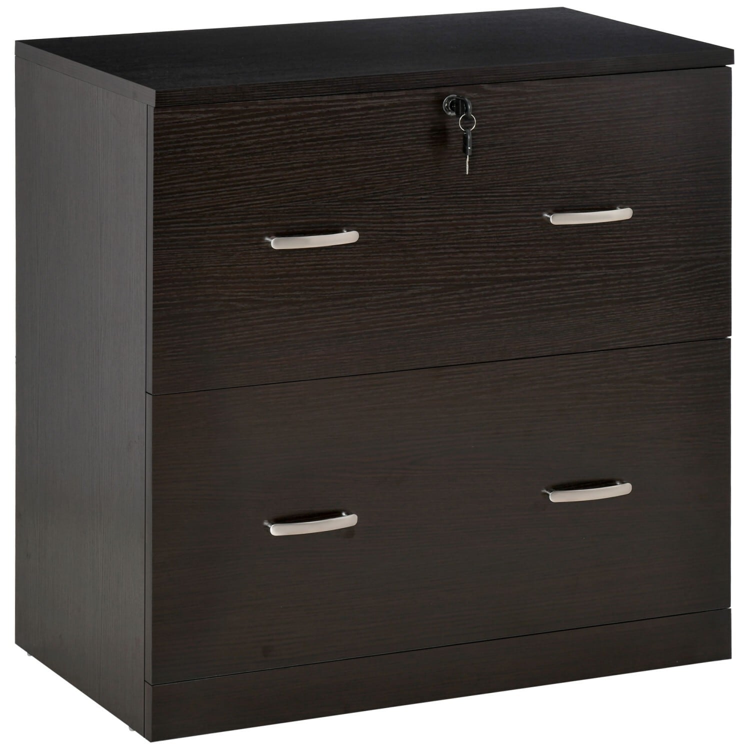 Miki Shinly AB-6086-02QI Walnut 4 -Drawer 16.5-in File Cabinet
