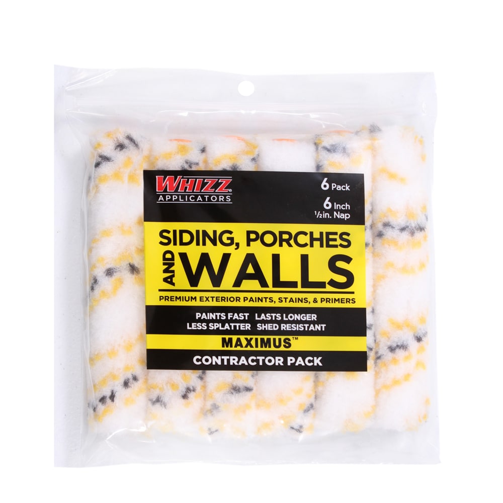 WHIZZ 4-in x 1/2-in Nap MAXIMUS Siding, Porches, and Walls Polyamide Mini Paint  Roller (10-Pack) in the Mini Paint Rollers department at