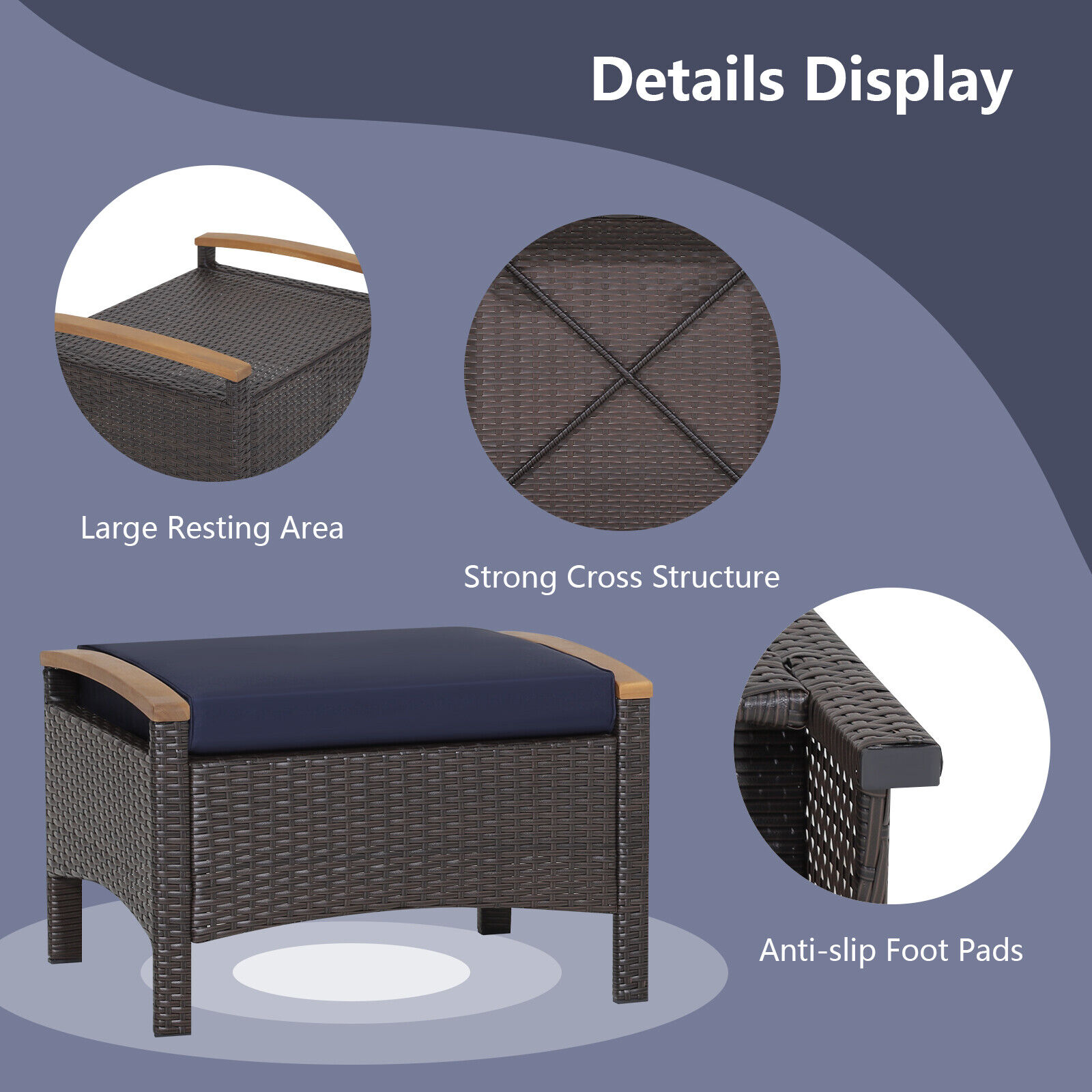 Forclover HYFE-70512NY Stools-Ottomans - View #4