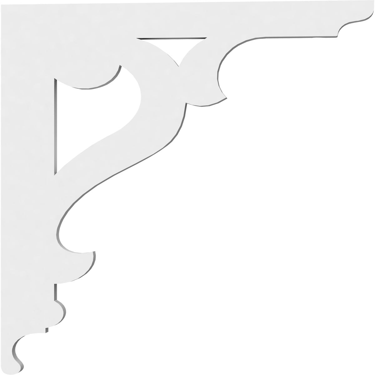 Ekena Millwork BKTP01X12X12BR Exterior-Brackets-Braces - View #3