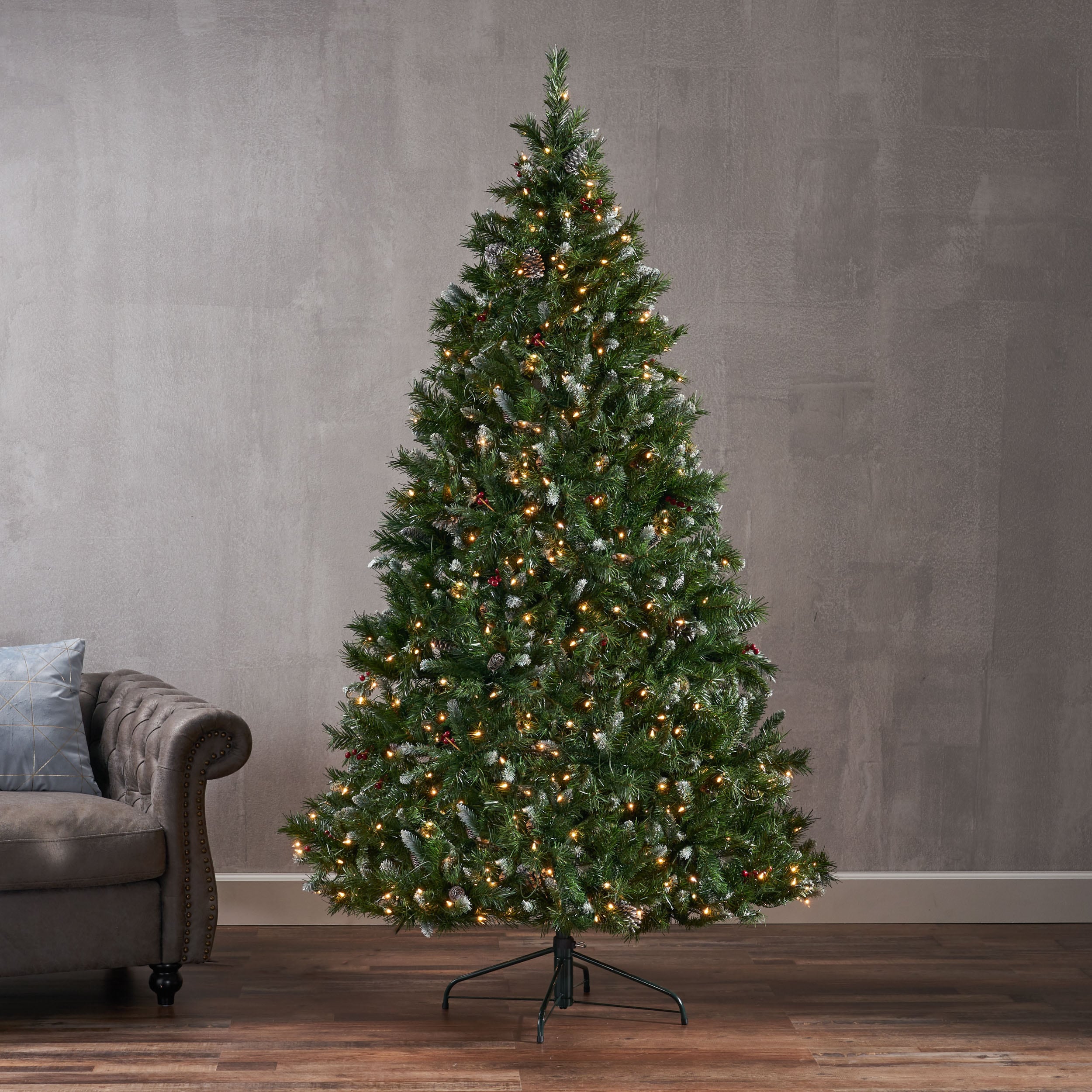AAZJ NBC-CM64203CL 7-ft Pencil pine Pre-lit Pencil Artificial Christmas Tree with White LED Lights