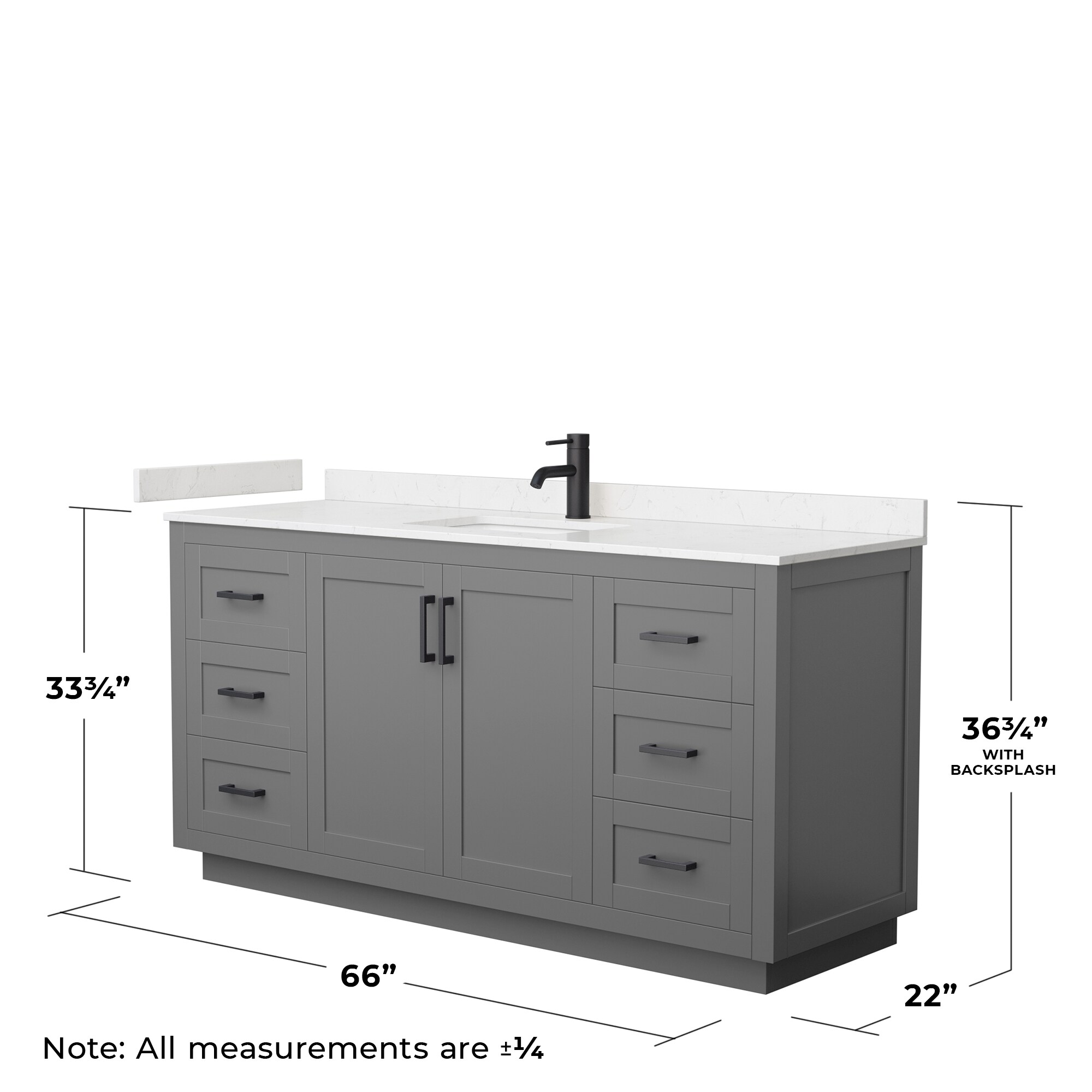 Wyndham Collection WCF292966SGBC2UNSM58 Bath-Vanity-Combo - View #6