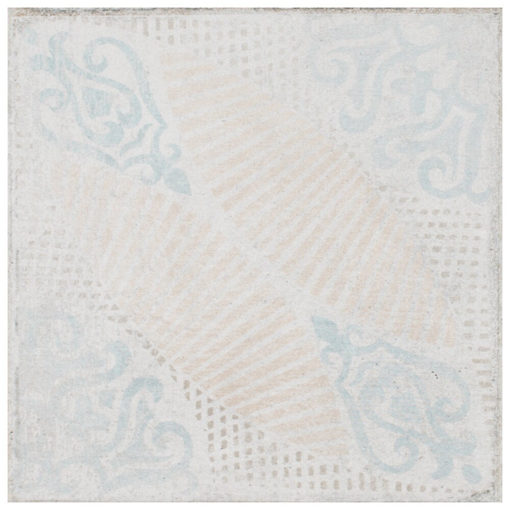 Barcelona Decor Guell 6" Matte Porcelain Vintage Floor & Wall Tile