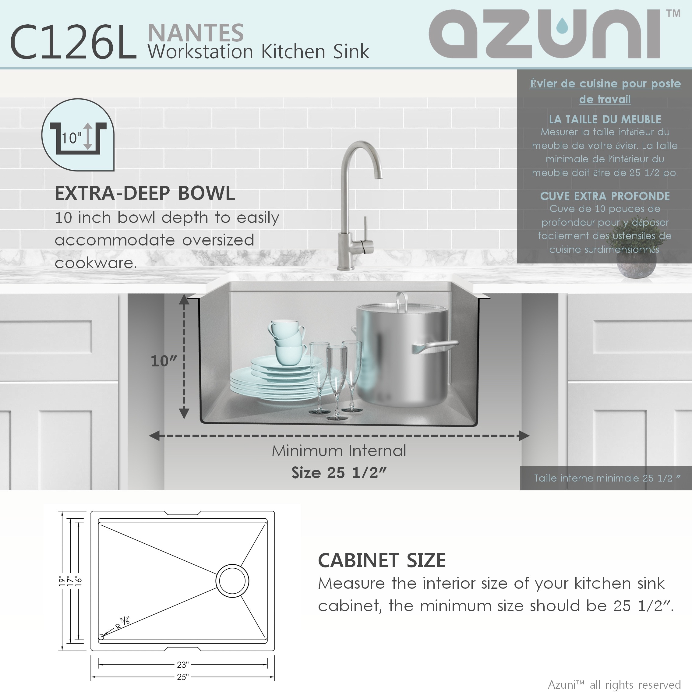 Azuni C126L1 Kitchen-Sinks - View #8