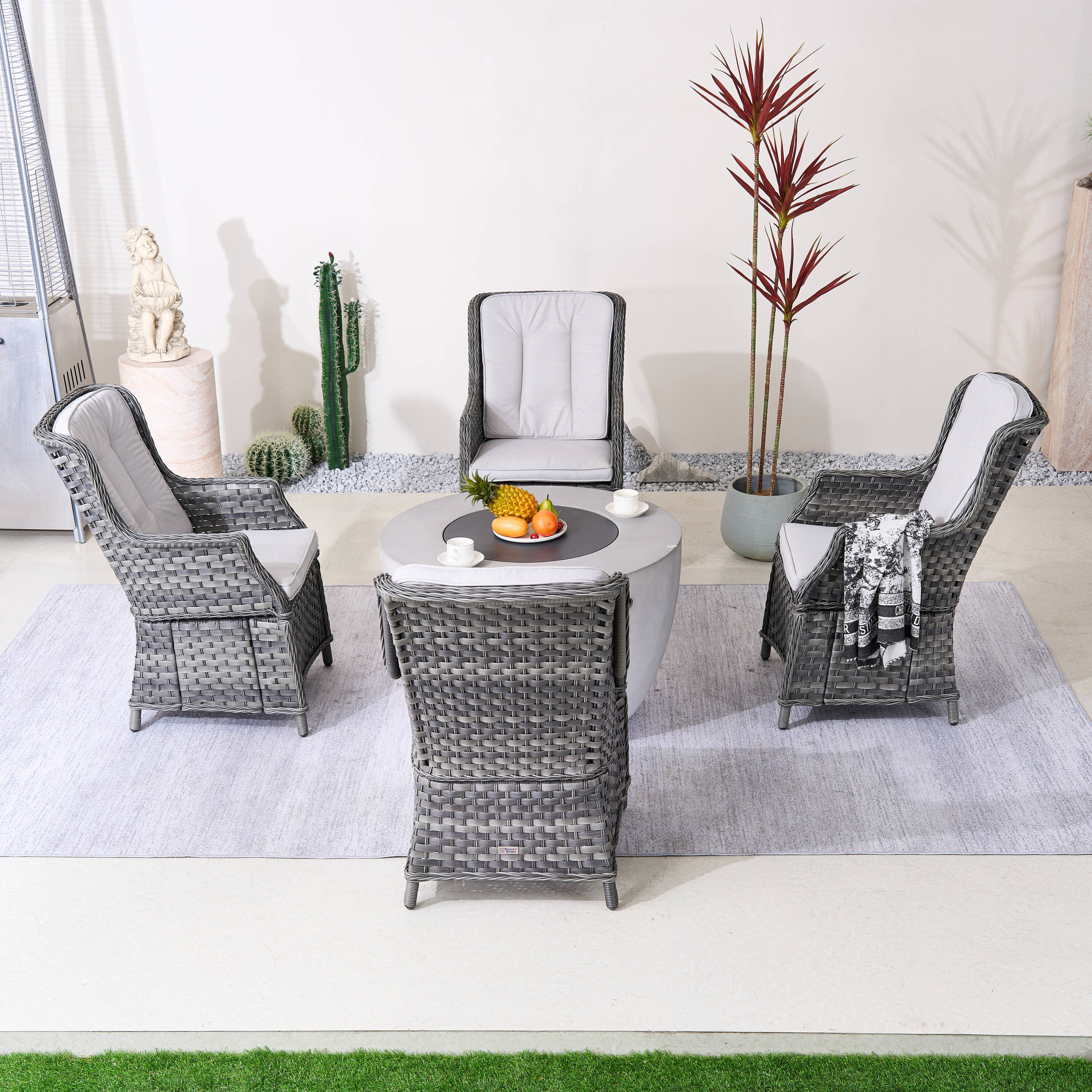 Direct Wicker DWG-4-010&2160-GR Patio-Conversation-Sets - View #4
