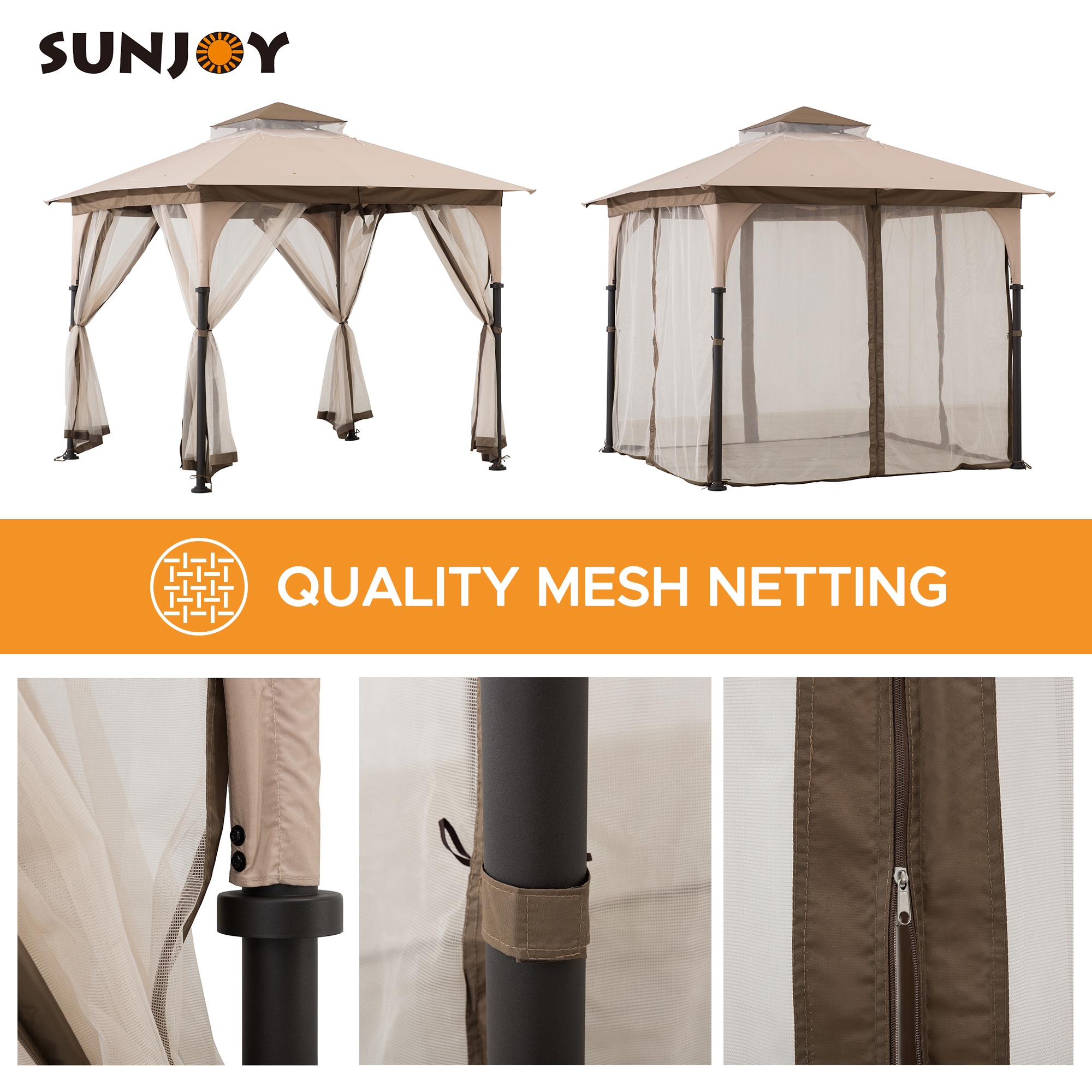 Sunjoy A101011100 Wood-Resin-Gazebos - View #5