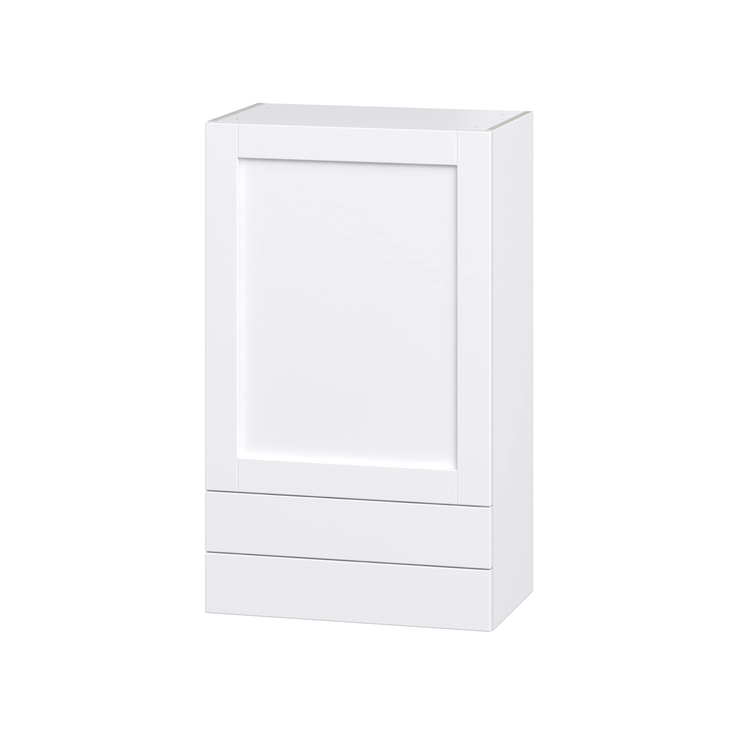 Hugo&Borg Jolie 24-in W x 40-in H x 14-in D Warm White 2-Drawers Wall Fully Assembled Cabinet (Recessed Panel Shaker Style)