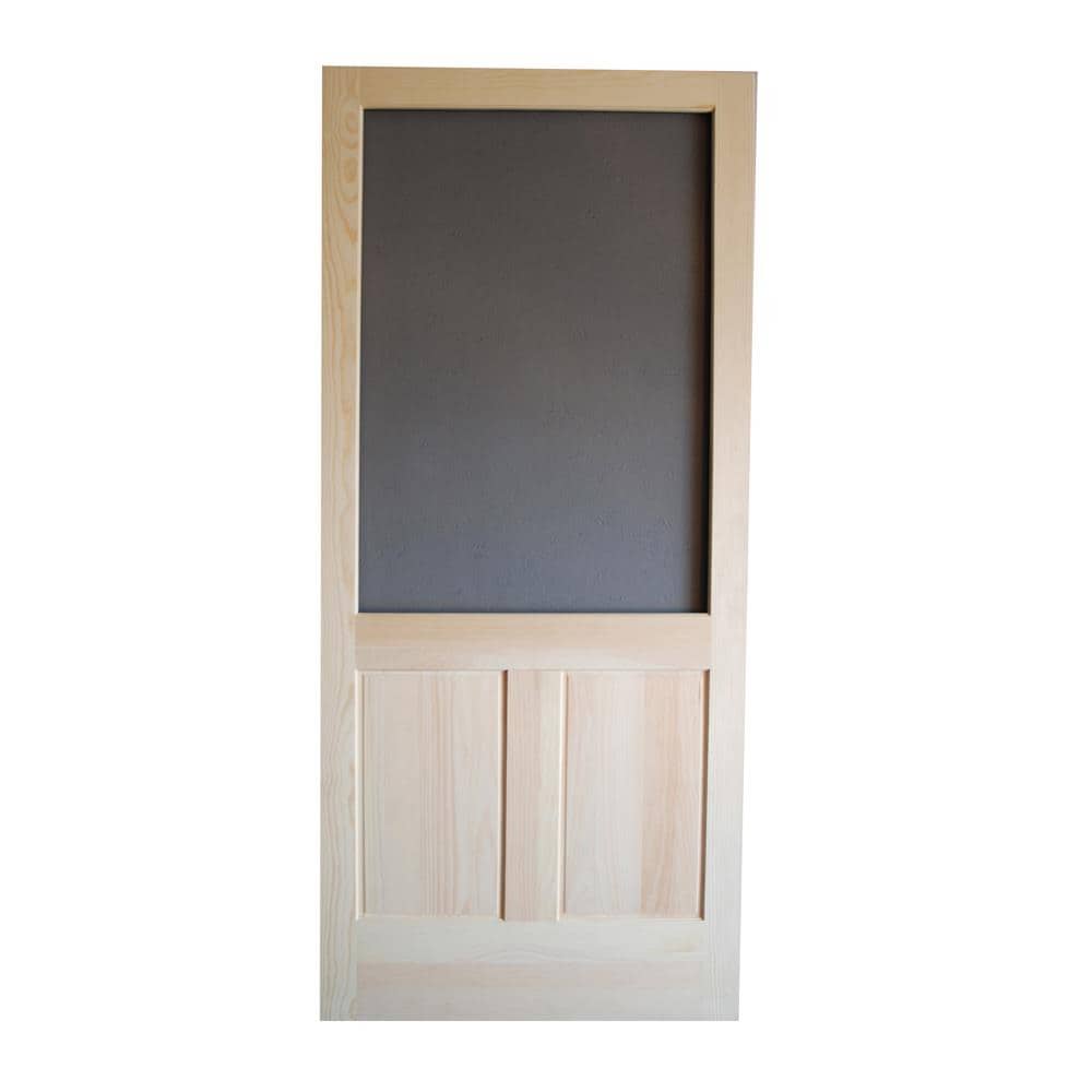 Screen Tight Finger Joint Wood Hinged Screen Door
