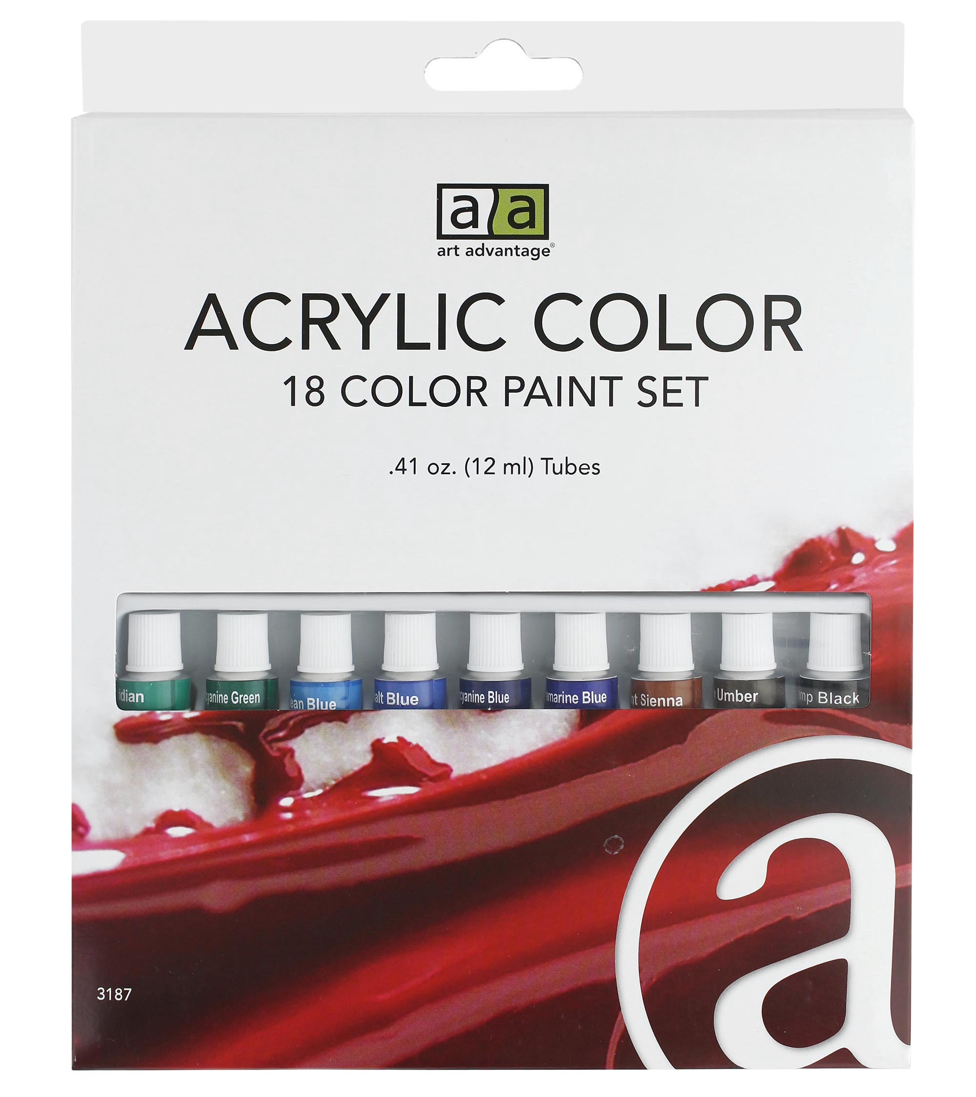 Art Advantage ART3187 Multiple Colors/Finishes Acrylic Paint Cotton Plastic Wood