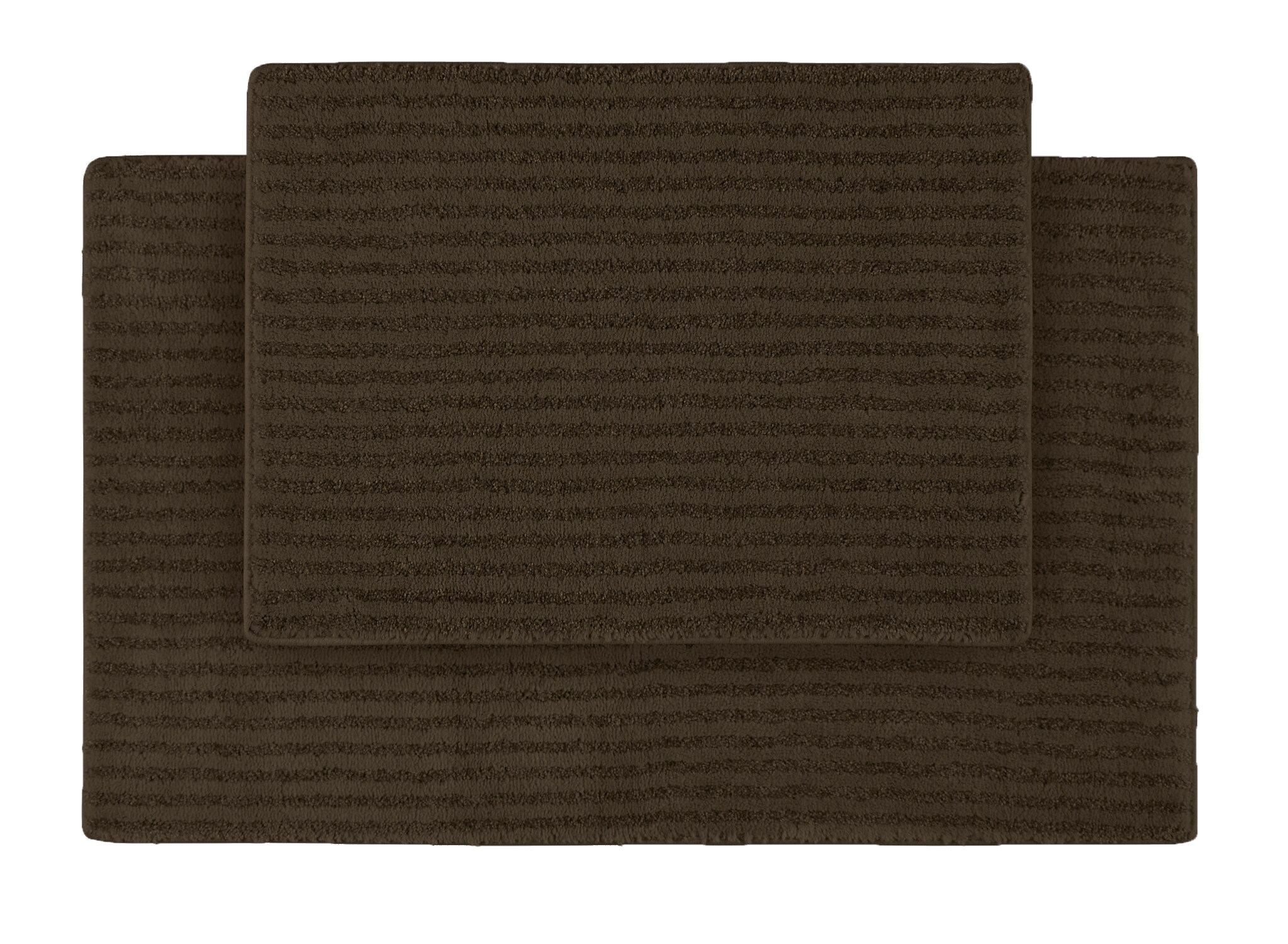 Traditional Sheridan 34in x 21in Chocolate Nylon Bath Mat Set in the