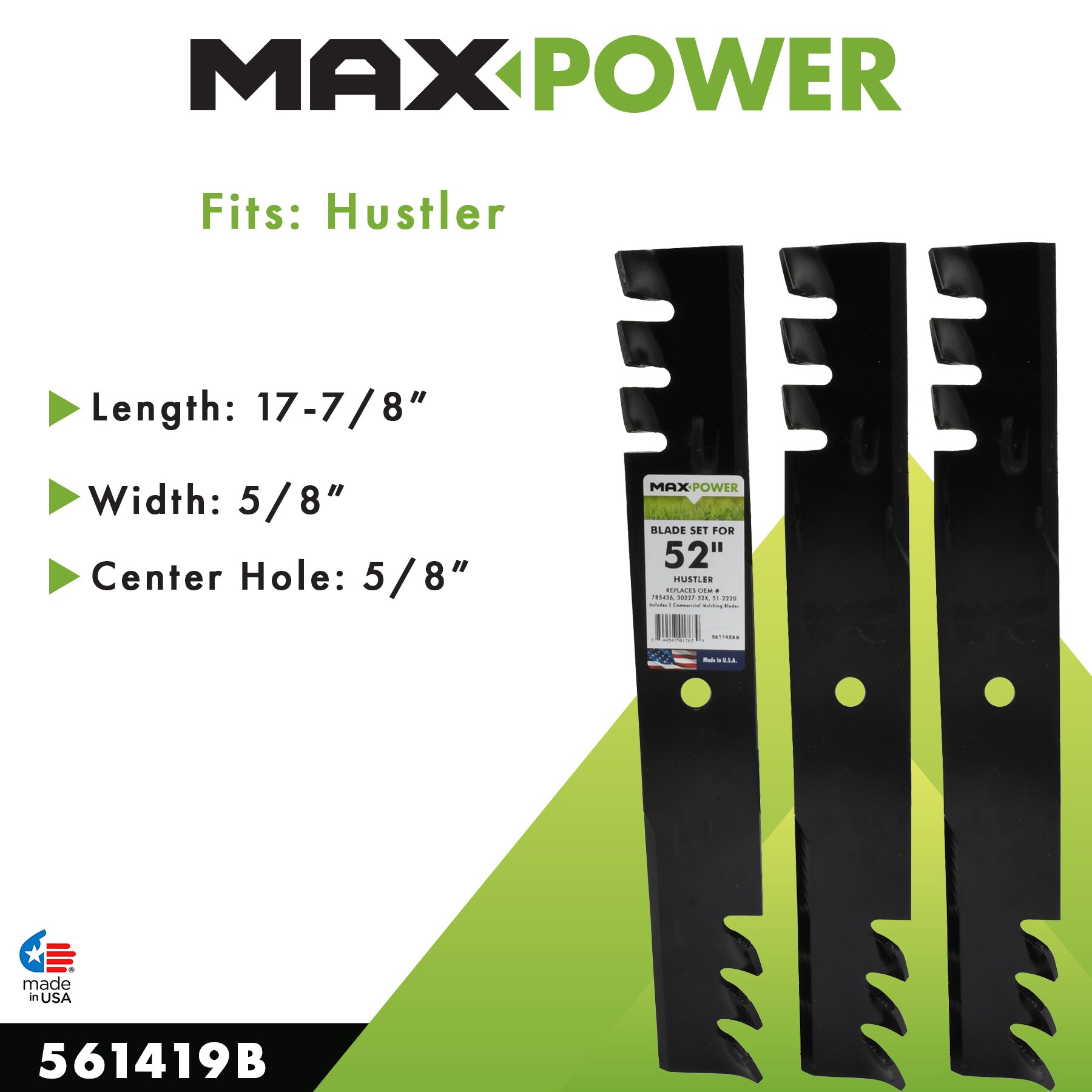 MaxPower 561145XB Ope-Mower-Blades - View #2