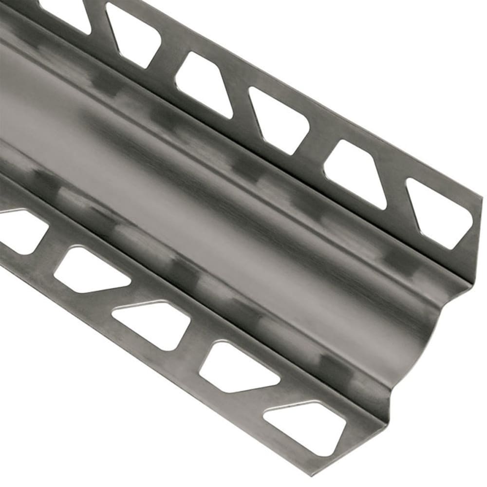 Schluter Systems EHKU7/O7 Dilex-EHK 0.281-in W x 98.5-in L Stainless steel Steel Cove base Tile Edge Trim