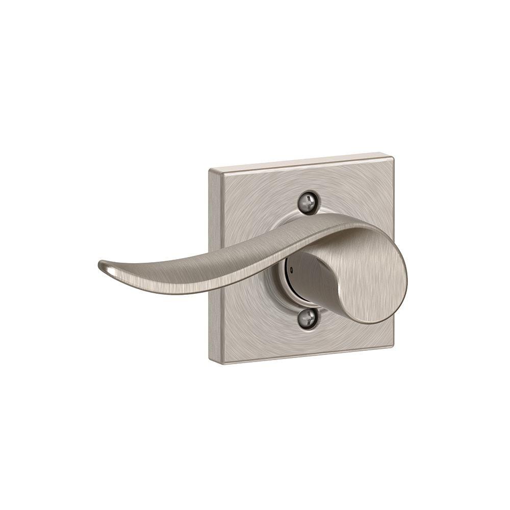 Schlage F170SAC619COLLH F Series Satin Nickel Left-Handed Interior Dummy Door Handle