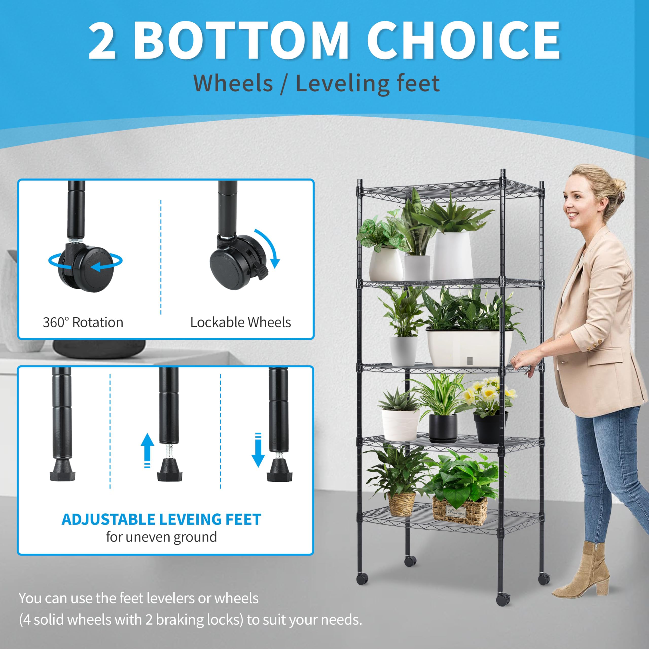Kahomvis DHS-QPFN-333B Free-Standing-Shelving - View #2