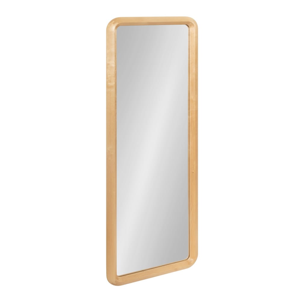 Kate and Laurel 222514 Pao 16.00-in W x 48.00-in H Rectangle Natural Framed Wall Mirror