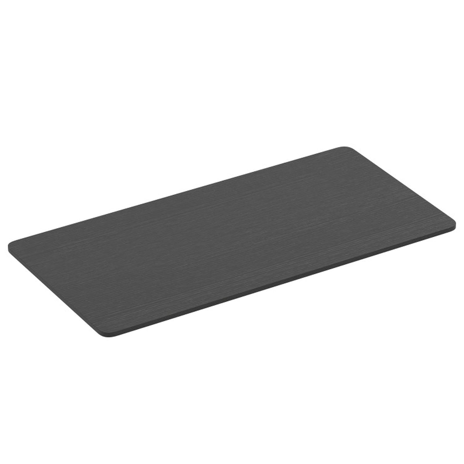 SUGIFT 48-in x 24-in Table Top for Standing Desk Desk Frame NOT Included Black Engineered Wood Whole-Piece Tabletop 0.6-in Thick 17-lb Universal DIY Top with Rounded Corners for Sit-Stand Frames Metal Legs or Wooden Bases Fully Undrilled