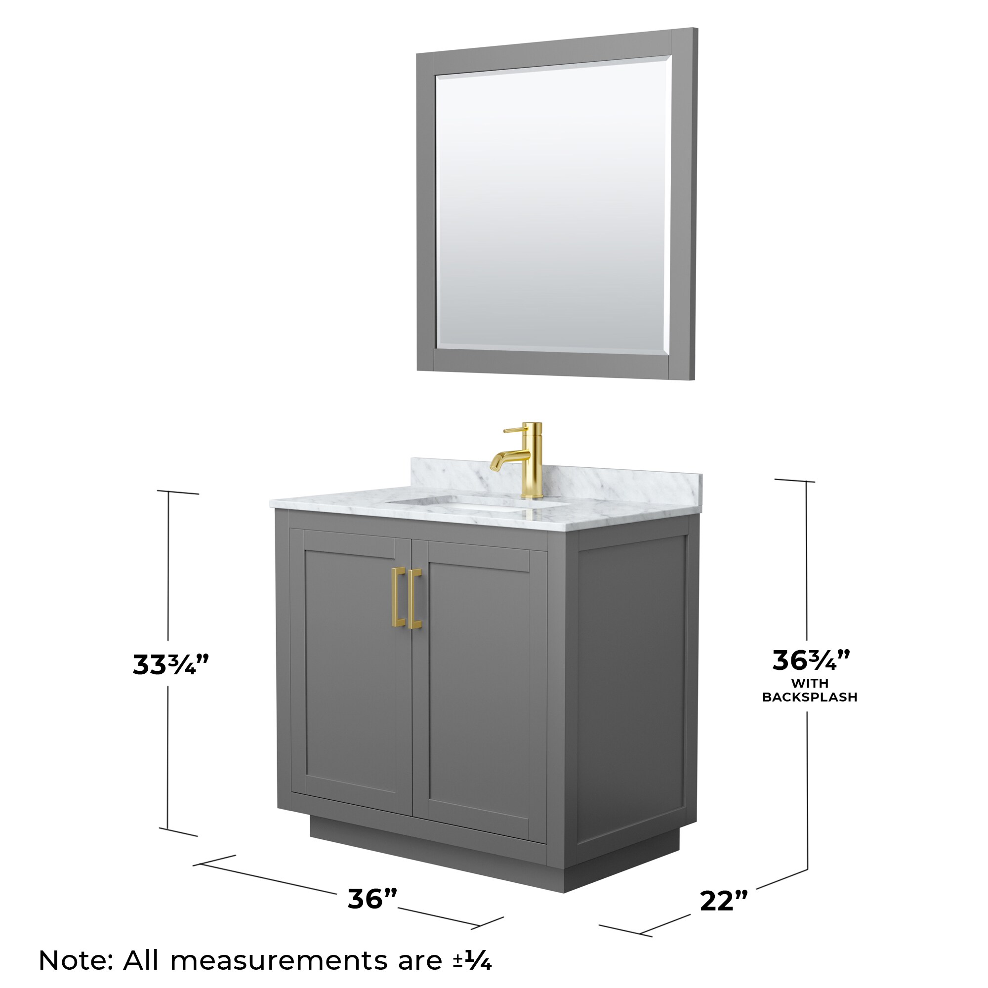 Wyndham Collection WCF292936SGGCMUNSM34 Bath-Vanity-Combo - View #6