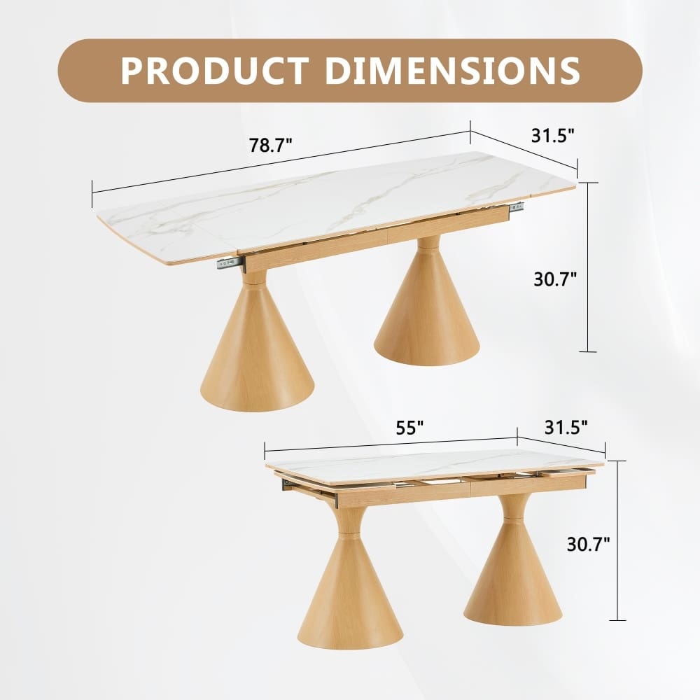 Coolbibila LORIS-TABLE-BROWN Dining-Tables - View #3