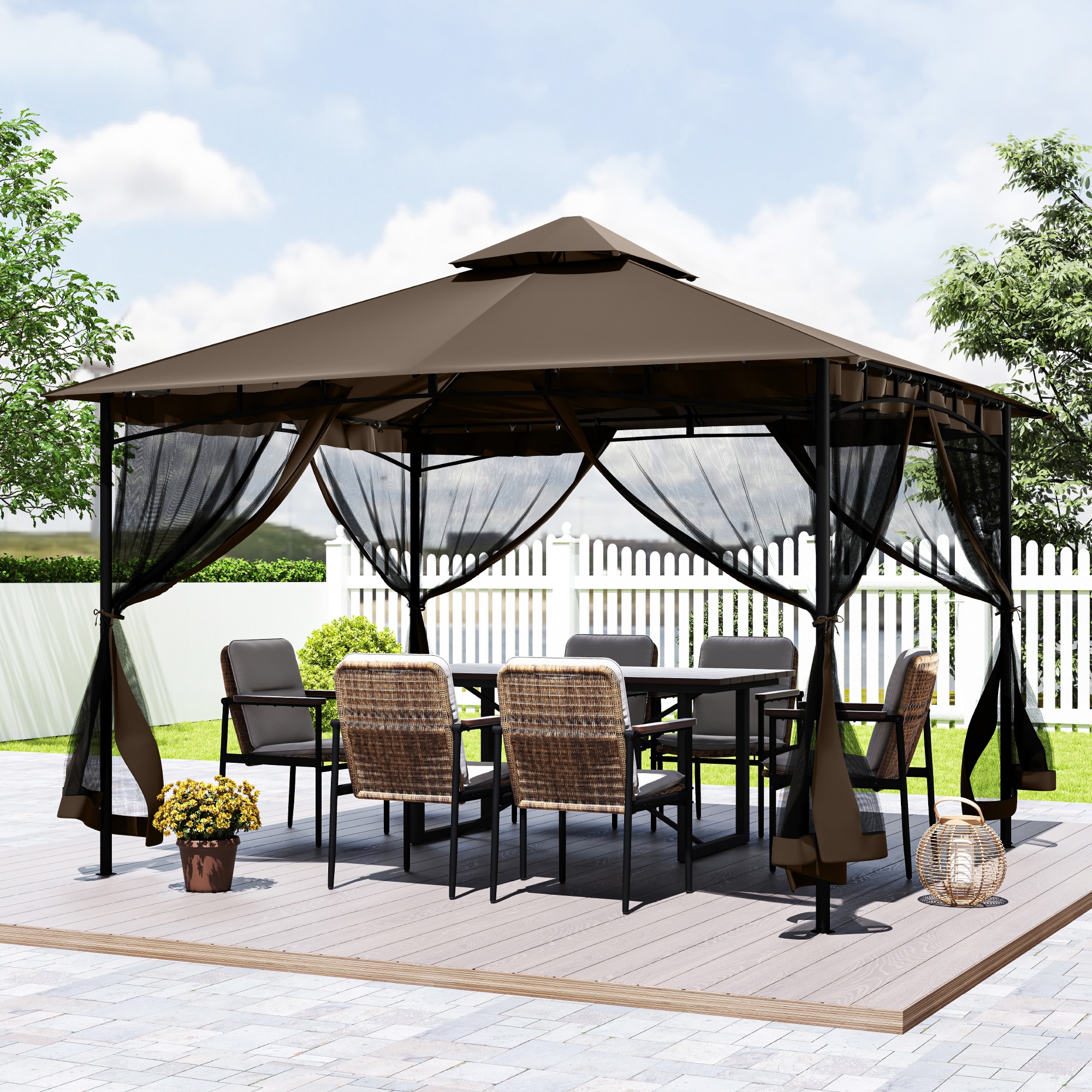  EL-ZPTYJ-1212-Z-WL3 Wood-Resin-Gazebos - View #2