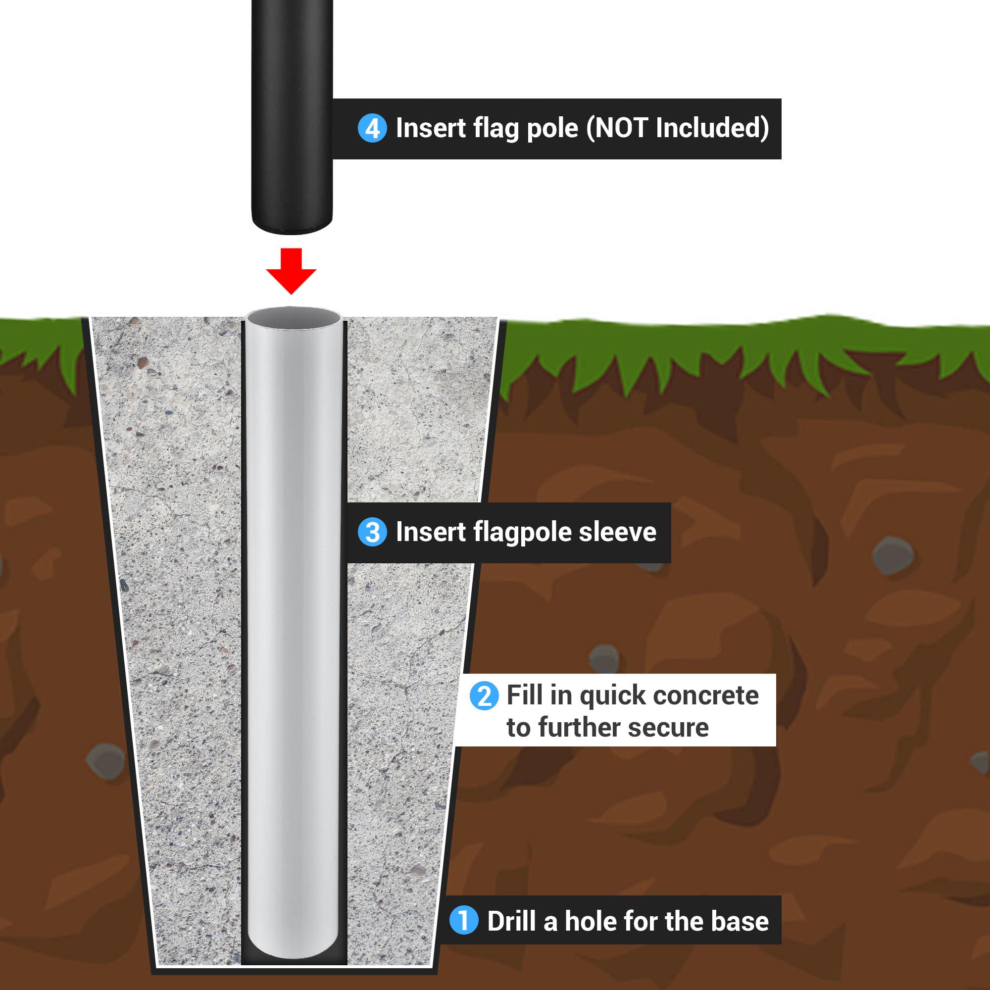 Yescom 22FLP016-30-SLEEV-LO Flag-Poles - View #7