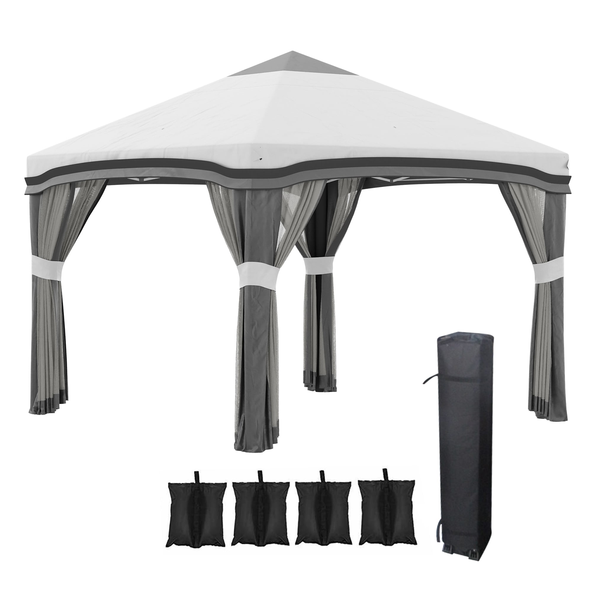 Damerin Z-GA14 10-ft x 10-ft Gray Square Pop-up Hardtop Steel Roof