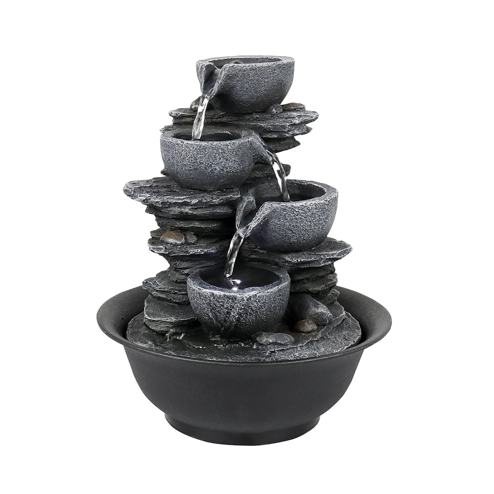 Watnature Tabletop Water Fountain 10.6-in H Resin Tabletop Fountain ...