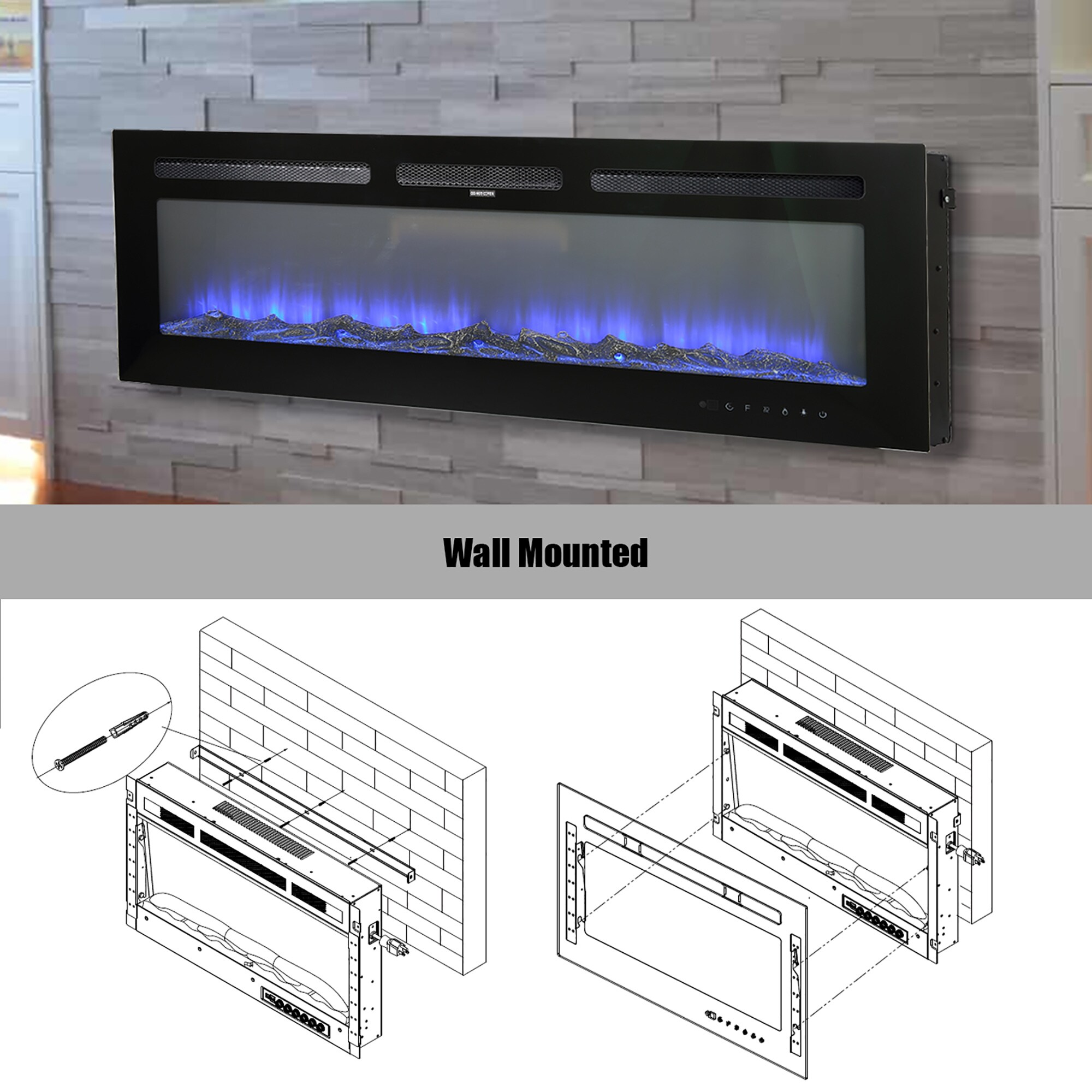 CASAINC CA-VCSFP-40-TAN Electric-Fireplaces - View #2