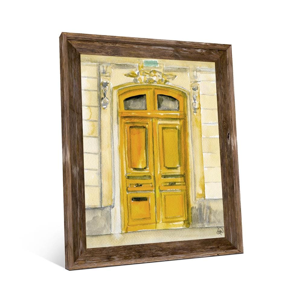 Creative Gallery EUR000416FRA20X24BW Brown Wood Framed 27-in H x 23-in W Places Print on Canvas