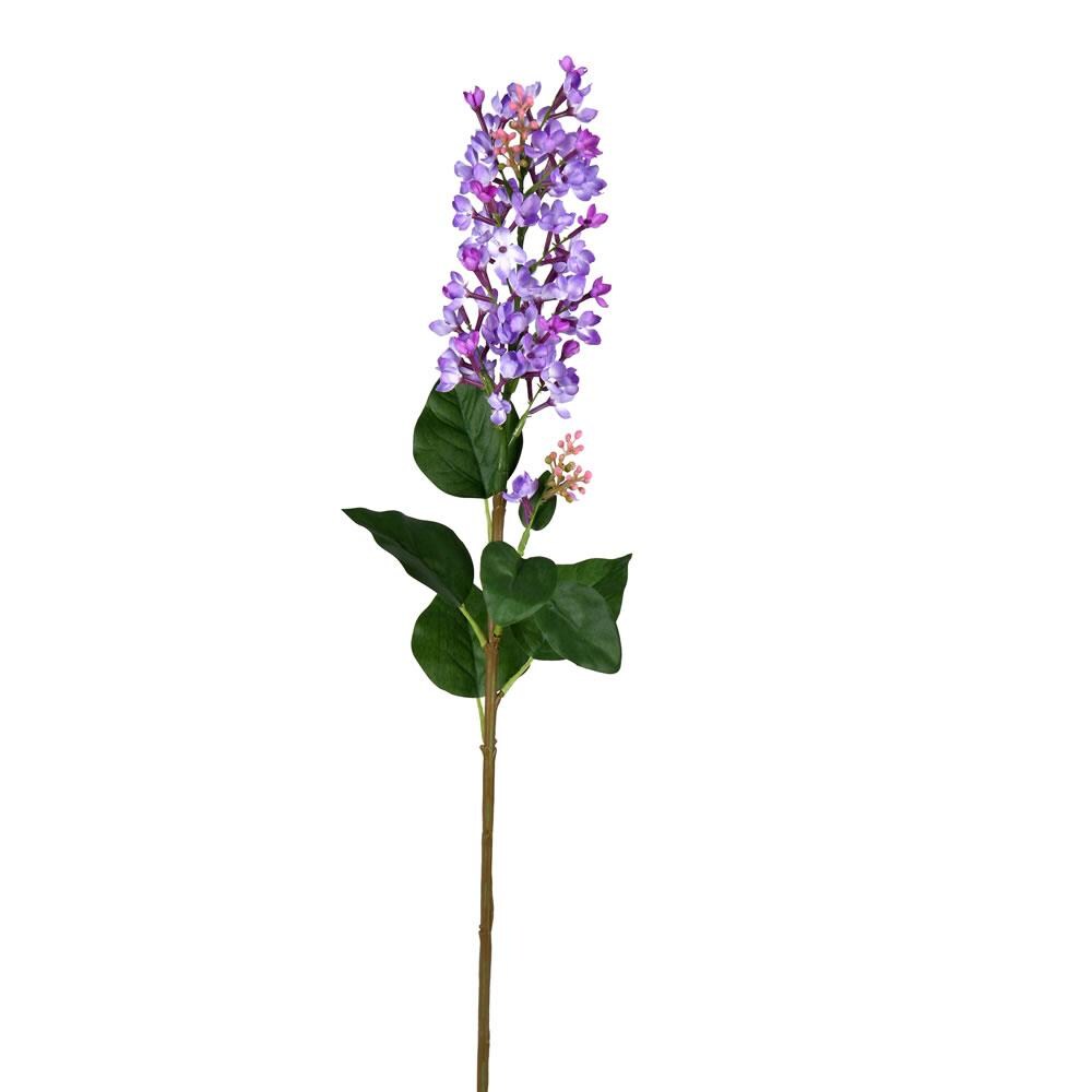 17 Artificial Lilac Flowers - (Set of 6) Primrue Flowers/Leaves Color: Purple